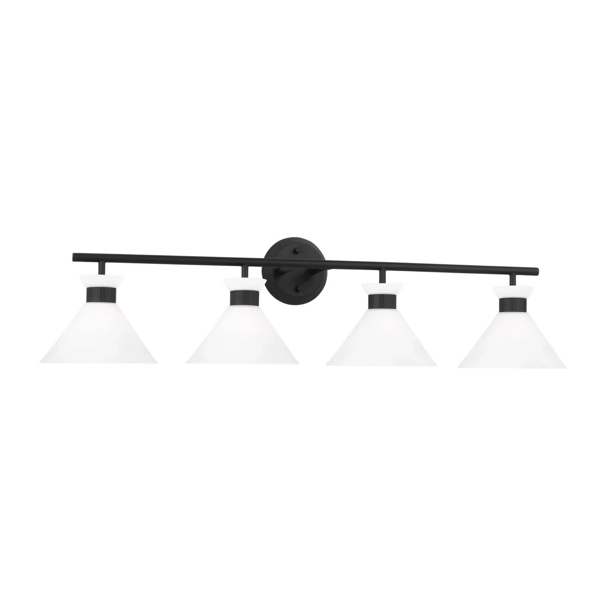 Belcarra 37" 4-Light Bathroom Vanity, Midnight Black Finish - Bees Lighting