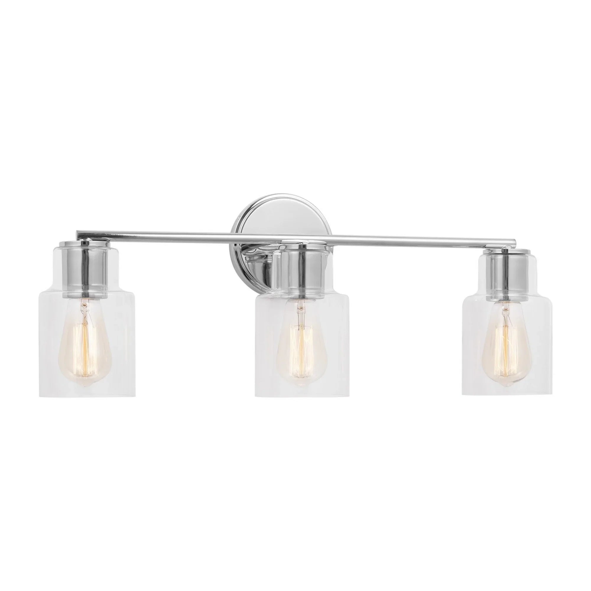 Sayward 24" 3-Light Bathroom Vanity, Chrome Finish - Bees Lighting