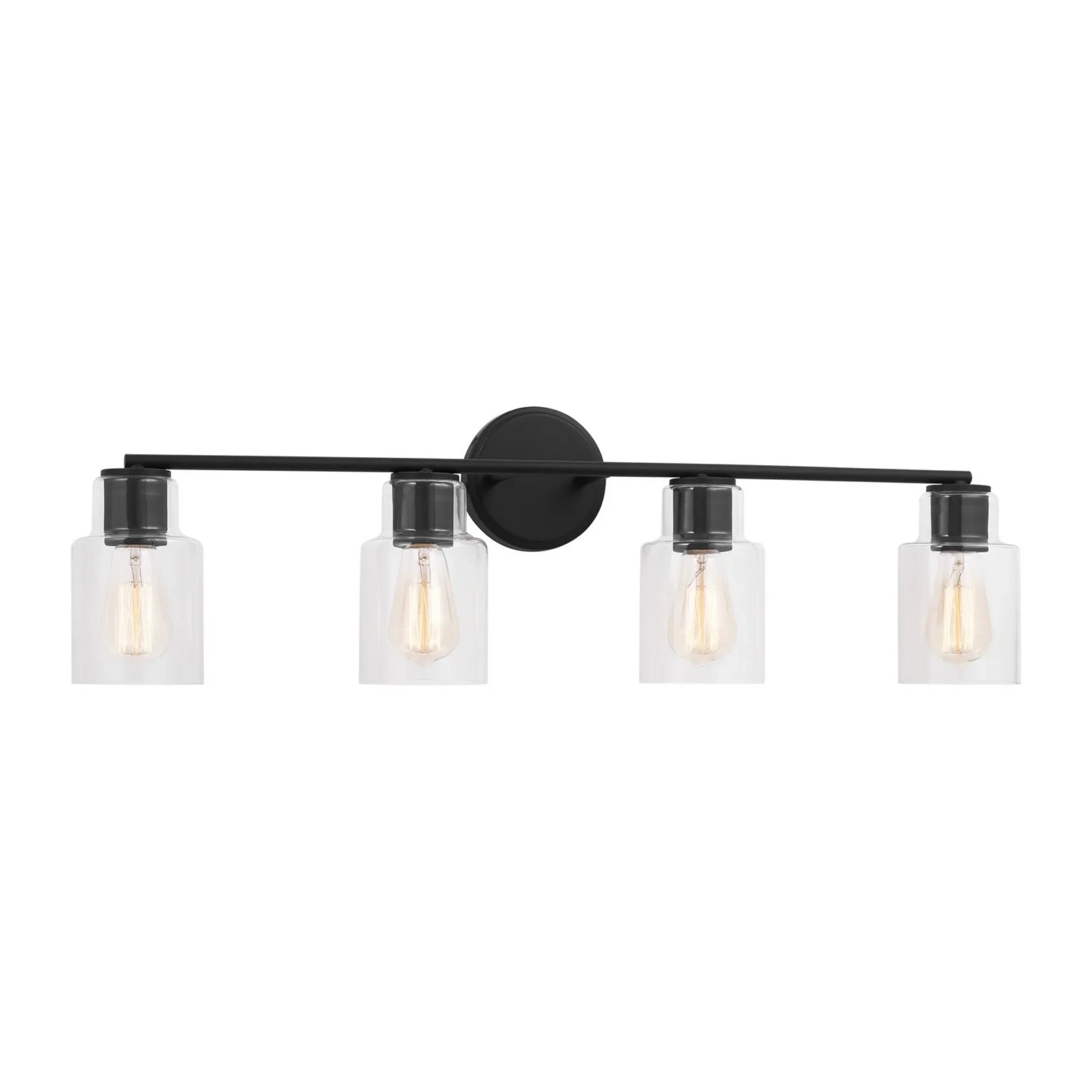 Sayward 32" 4-Light Bathroom Vanity, Midnight Black Finish - Bees Lighting