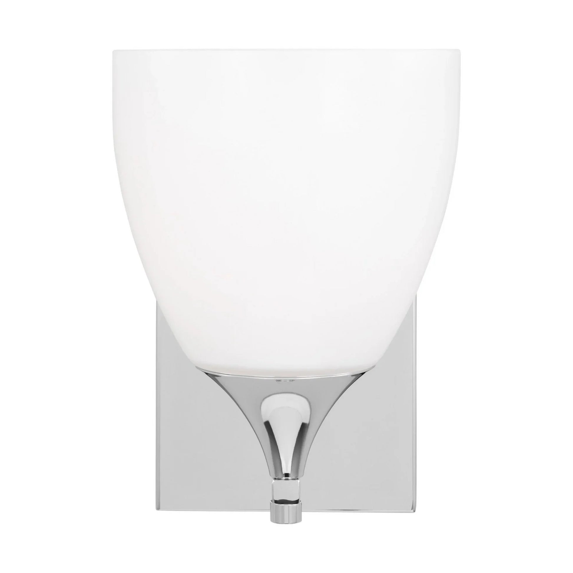 Toffino 9" Bath Sconce, Chrome Finish with Milk Glass - Bees Lighting
