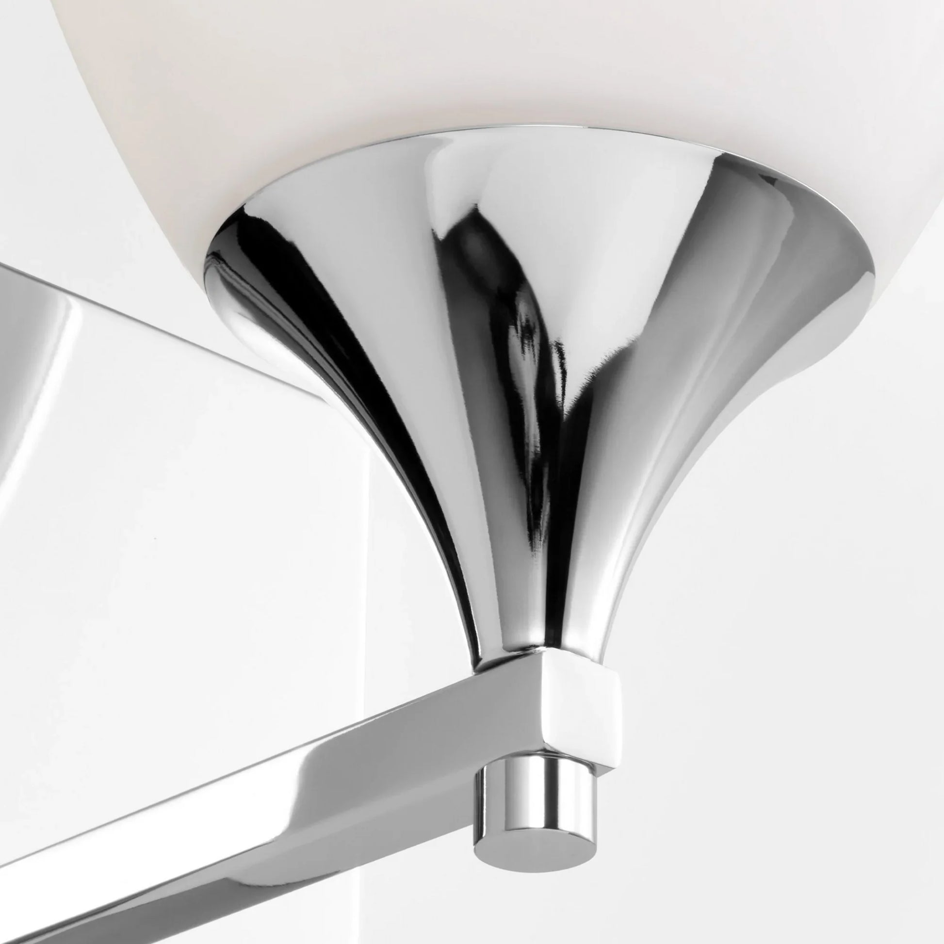 Toffino 9" Bath Sconce, Chrome Finish with Milk Glass - Bees Lighting