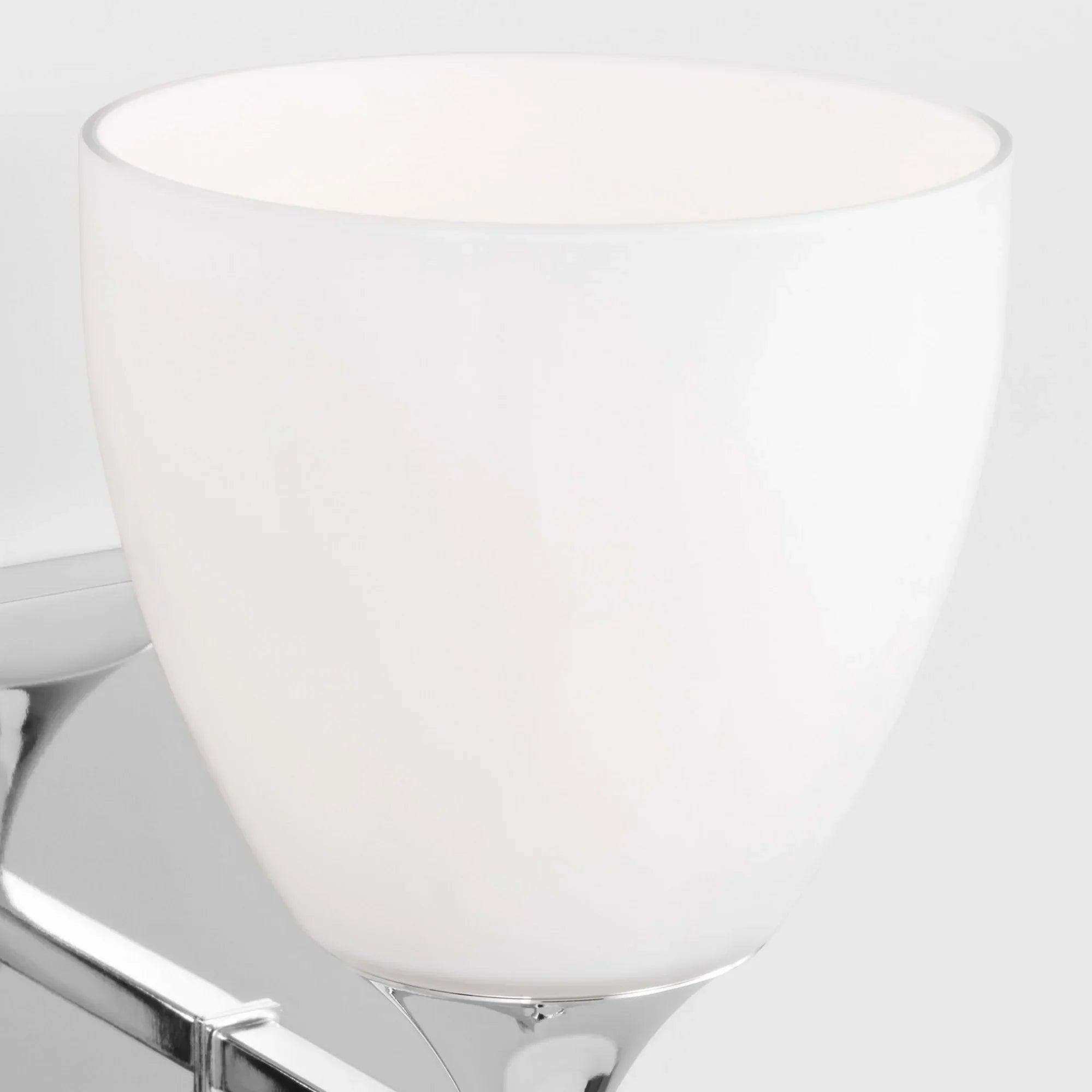 Toffino 9" Bath Sconce, Chrome Finish with Milk Glass - Bees Lighting