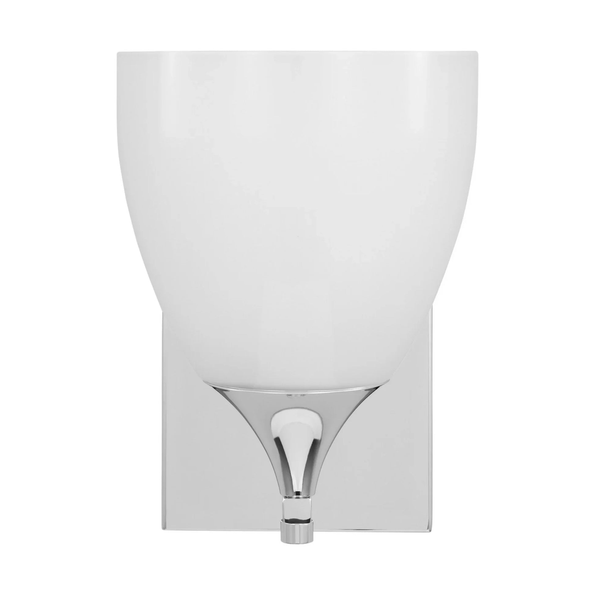Toffino 9" Bath Sconce, Chrome Finish with Milk Glass - Bees Lighting