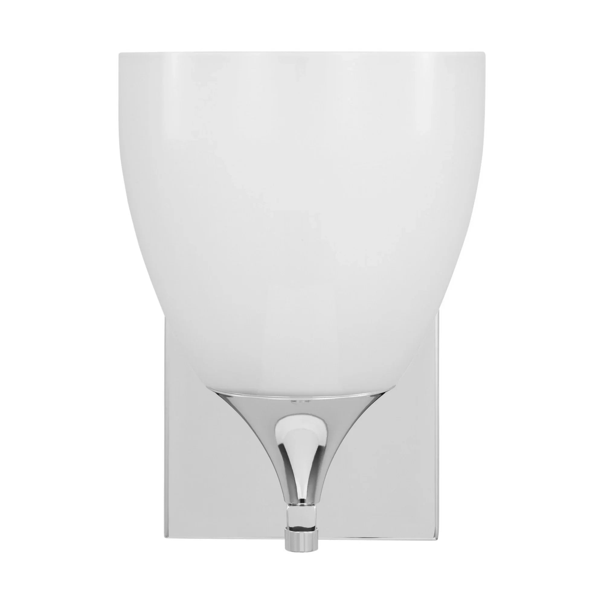 Toffino 9" Bath Sconce, Chrome Finish with Milk Glass - Bees Lighting