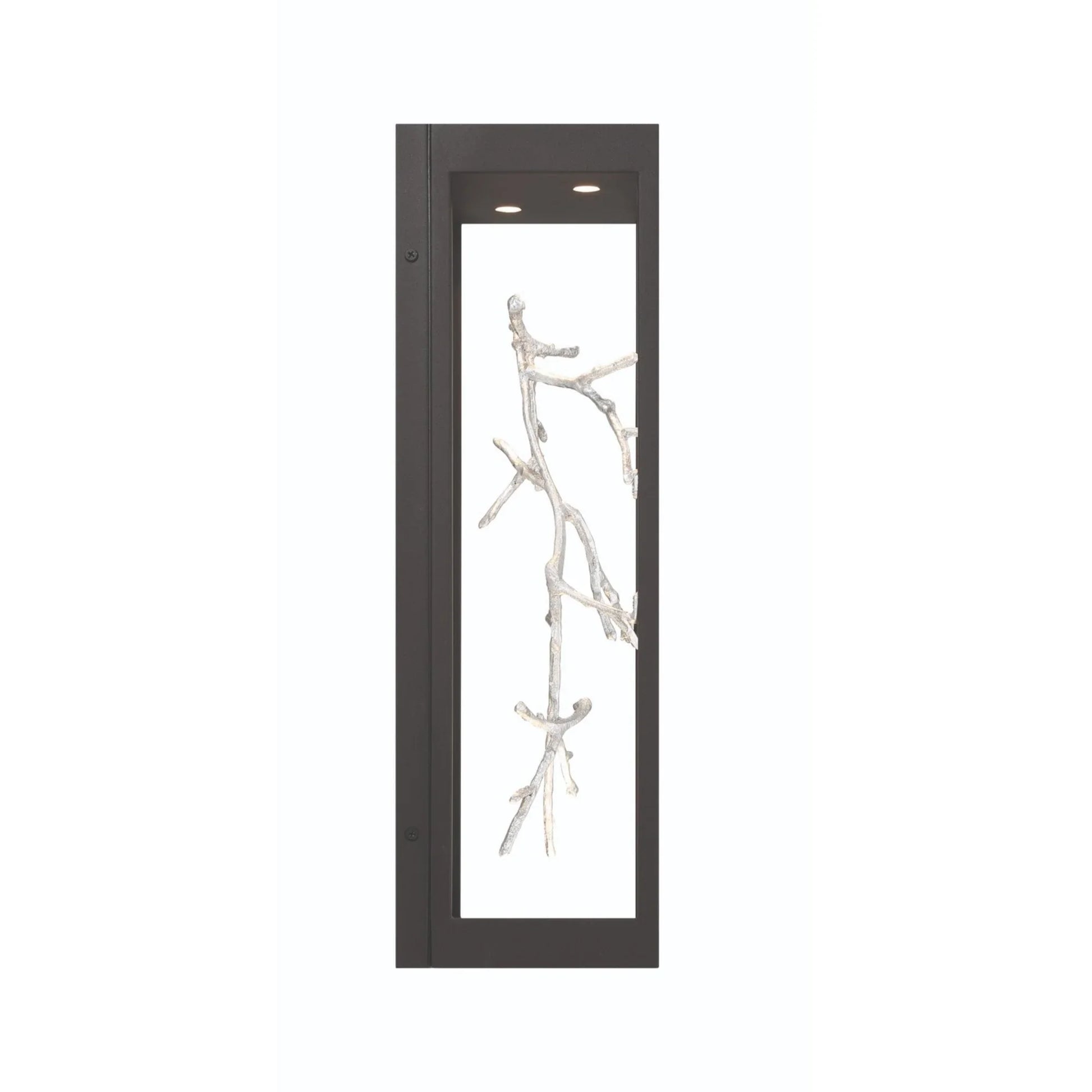 Aerie 20" LED Outdoor Wall Sconce, Silver & Black Finish - Bees Lighting