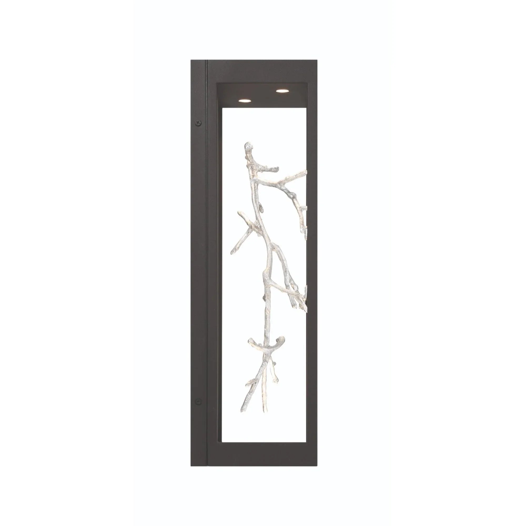 Aerie 20" LED Outdoor Wall Sconce, Silver & Black Finish - Bees Lighting