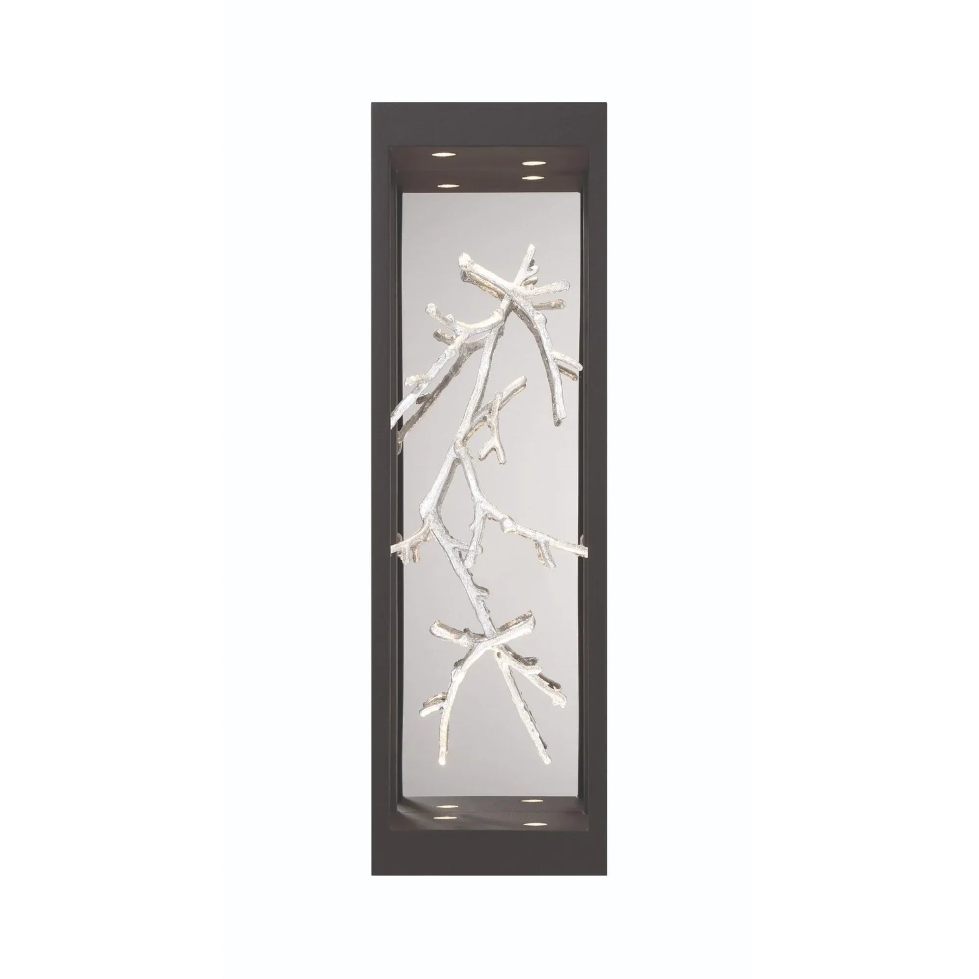 Aerie 20" LED Outdoor Wall Sconce, Silver & Black Finish - Bees Lighting