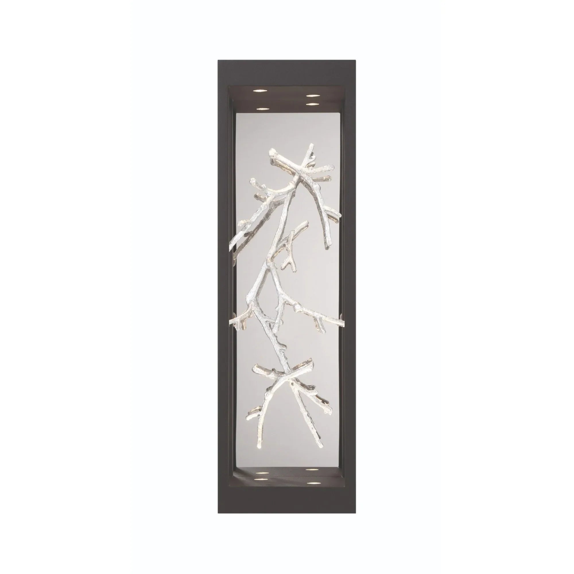 Aerie 20" LED Outdoor Wall Sconce, Silver & Black Finish - Bees Lighting