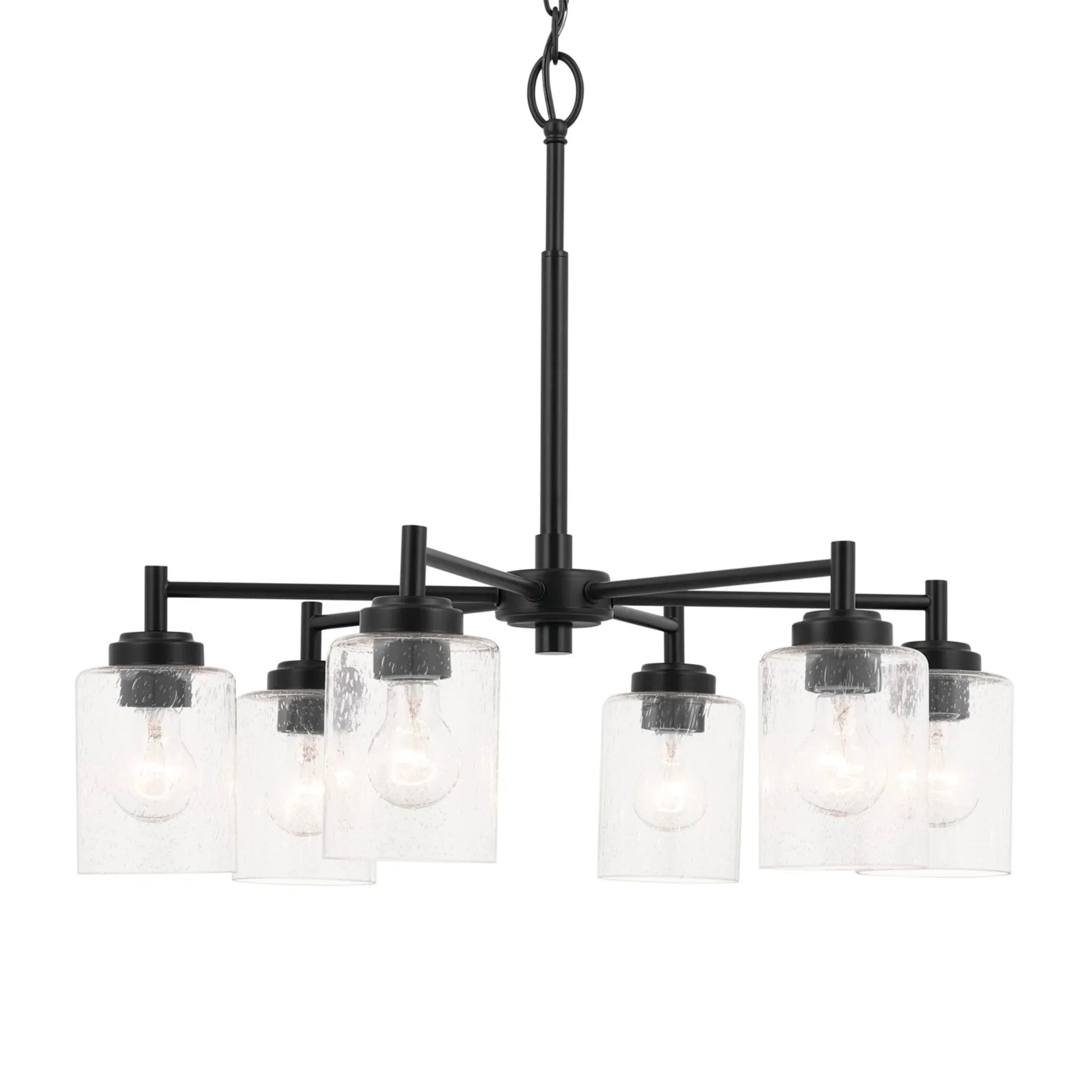 Winslow 26" 6-Light Chandelier, Black Finish - Bees Lighting