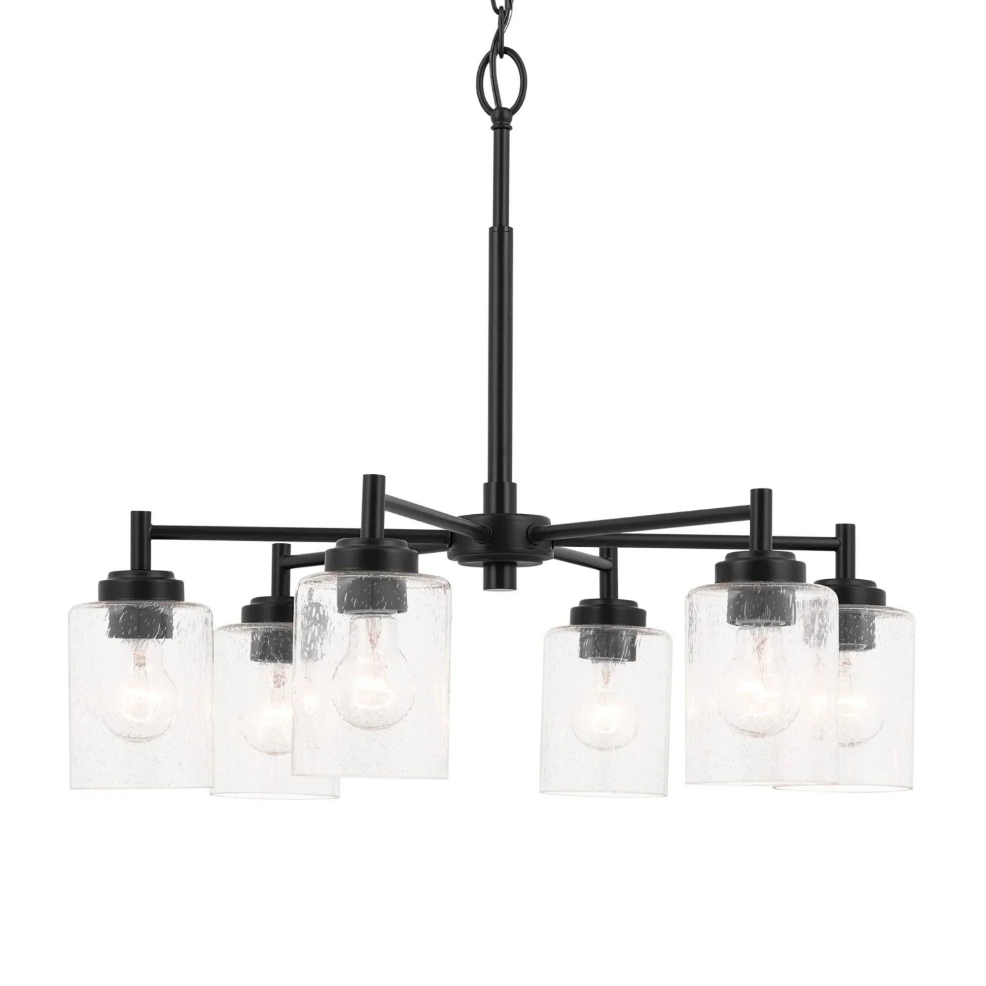Winslow 26" 6-Light Chandelier, Black Finish - Bees Lighting