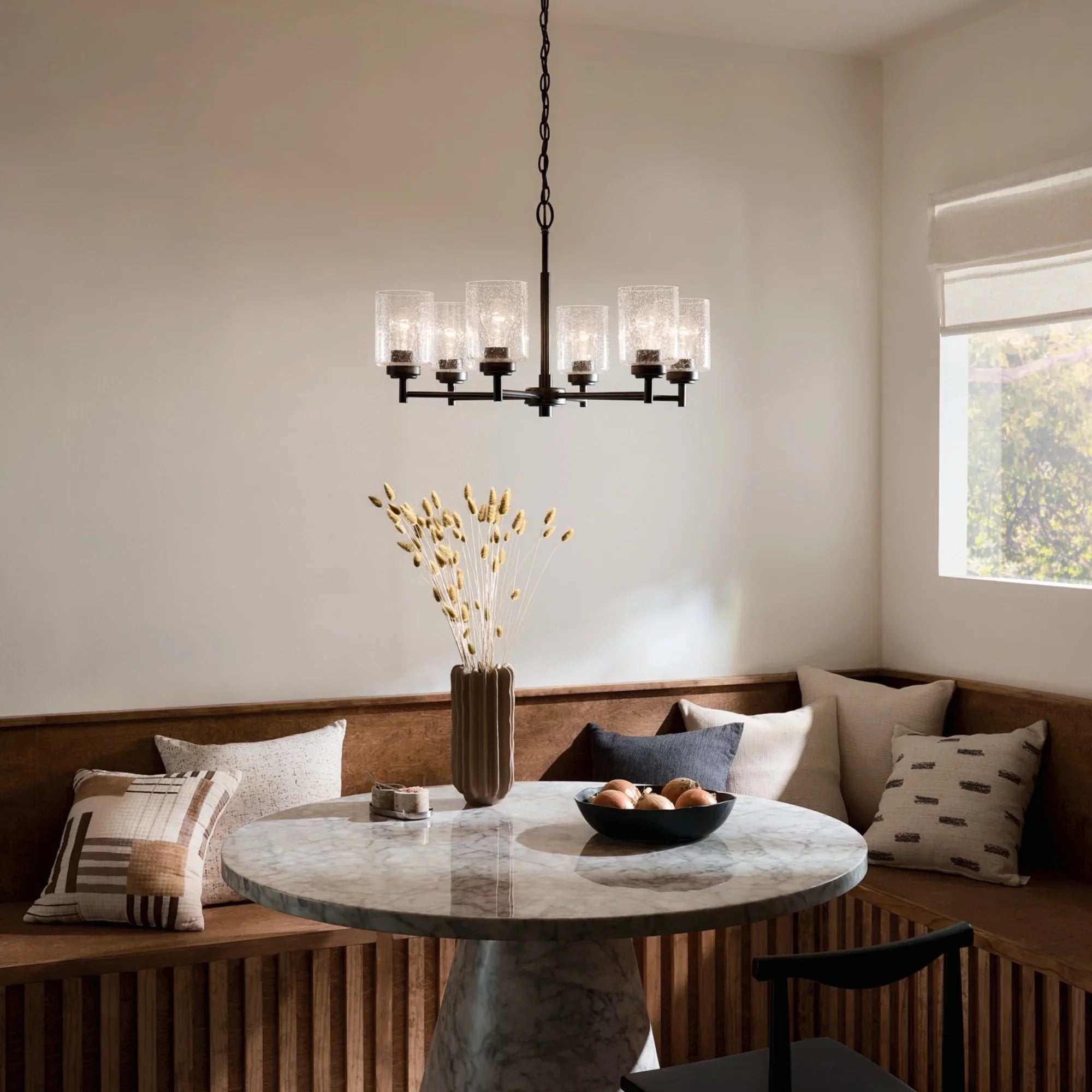 Winslow 26" 6-Light Chandelier, Black Finish - Bees Lighting