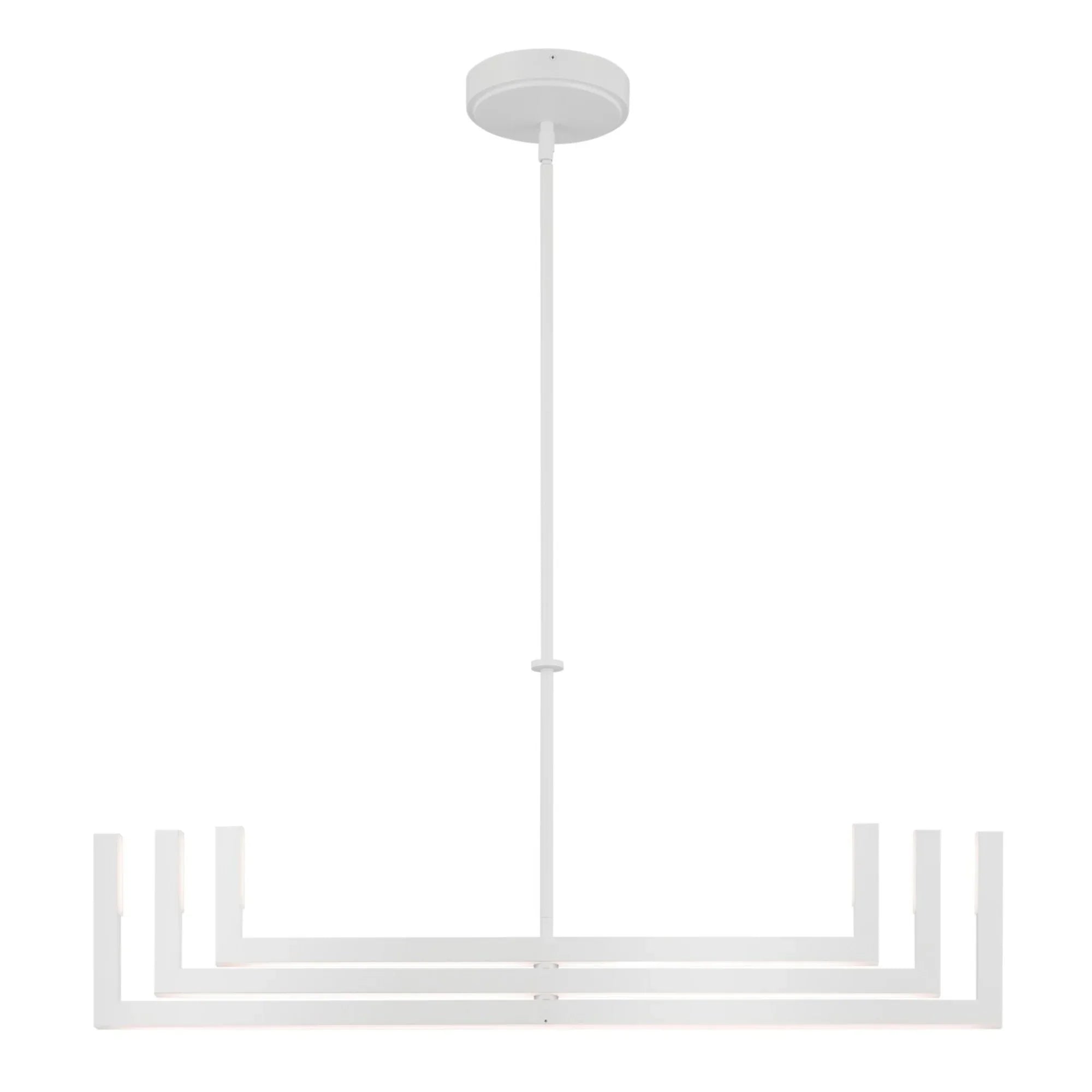 Priam 44" LED Chandelier, White Finish - Bees Lighting
