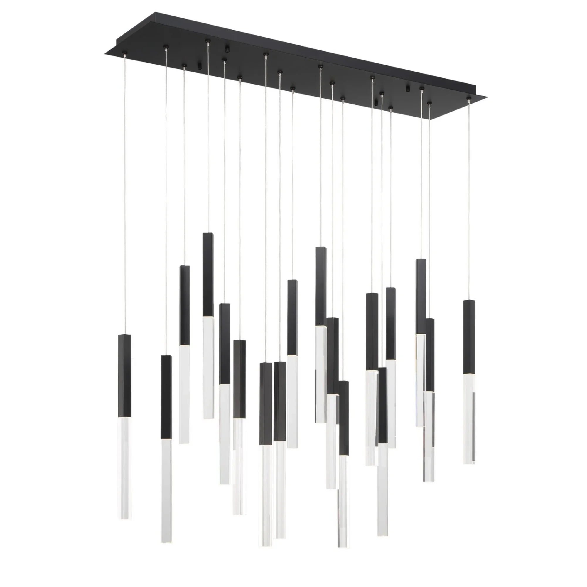 Benicio 18-Light 42" LED Chandelier, Black Finish - Bees Lighting