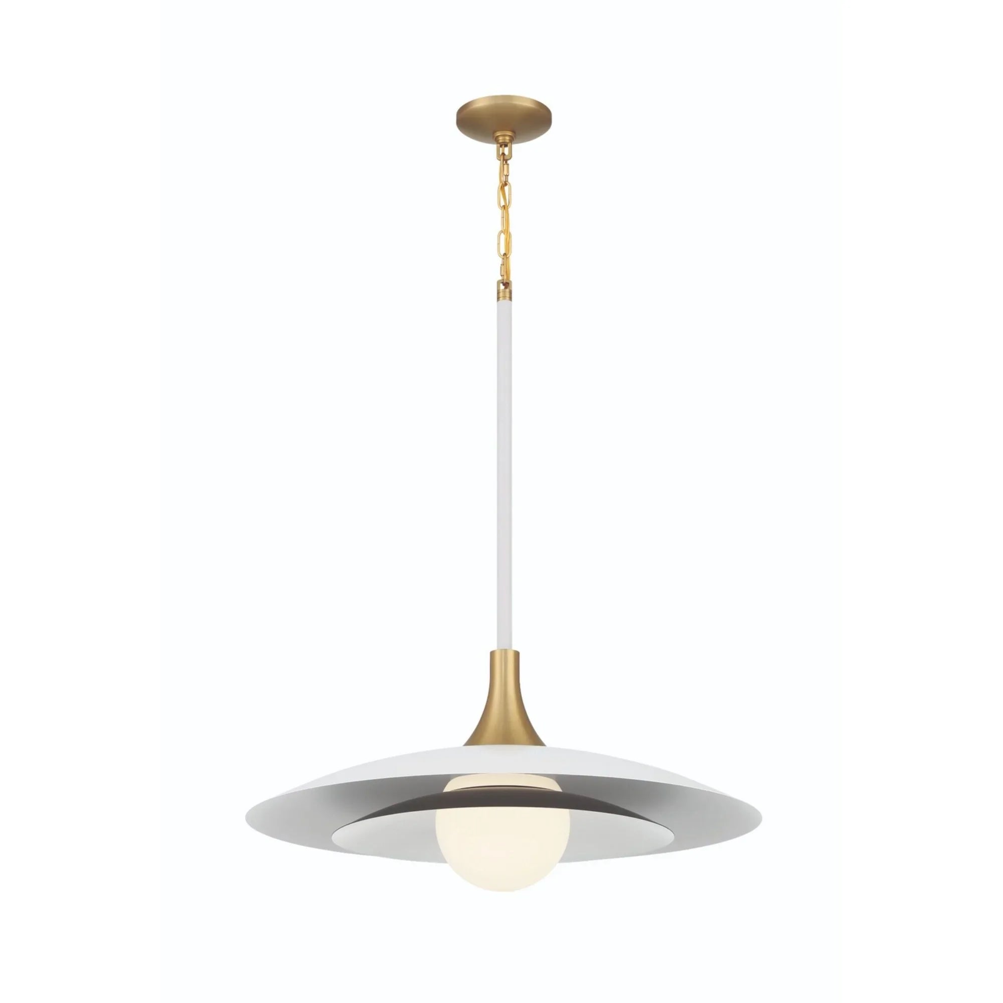 Welsh 24" LED Pendant, White Finish - Bees Lighting
