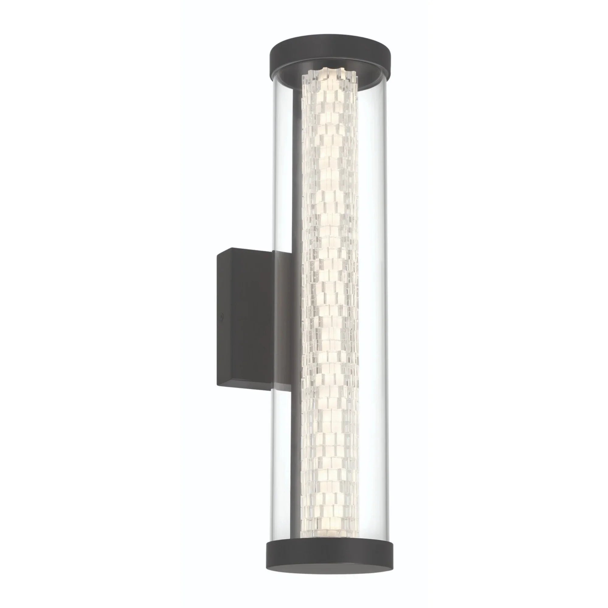Savron 18" LED Outdoor Wall Sconce, Black Finish - Bees Lighting