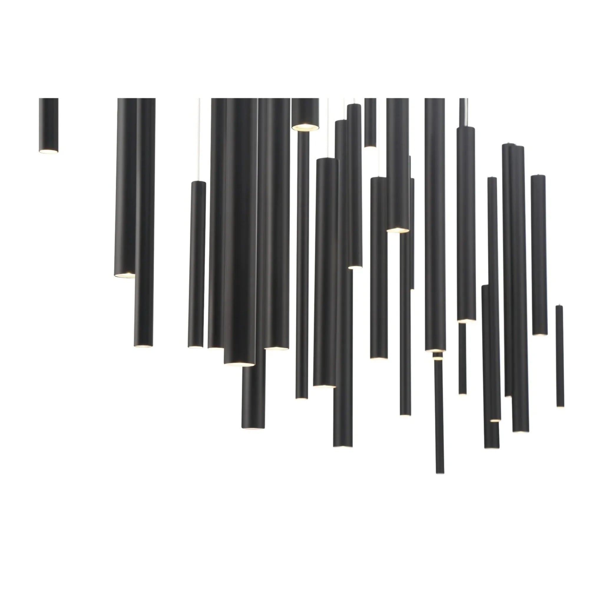 Santana 30-Light 72" LED Grand Chandelier, Black Finish - Bees Lighting