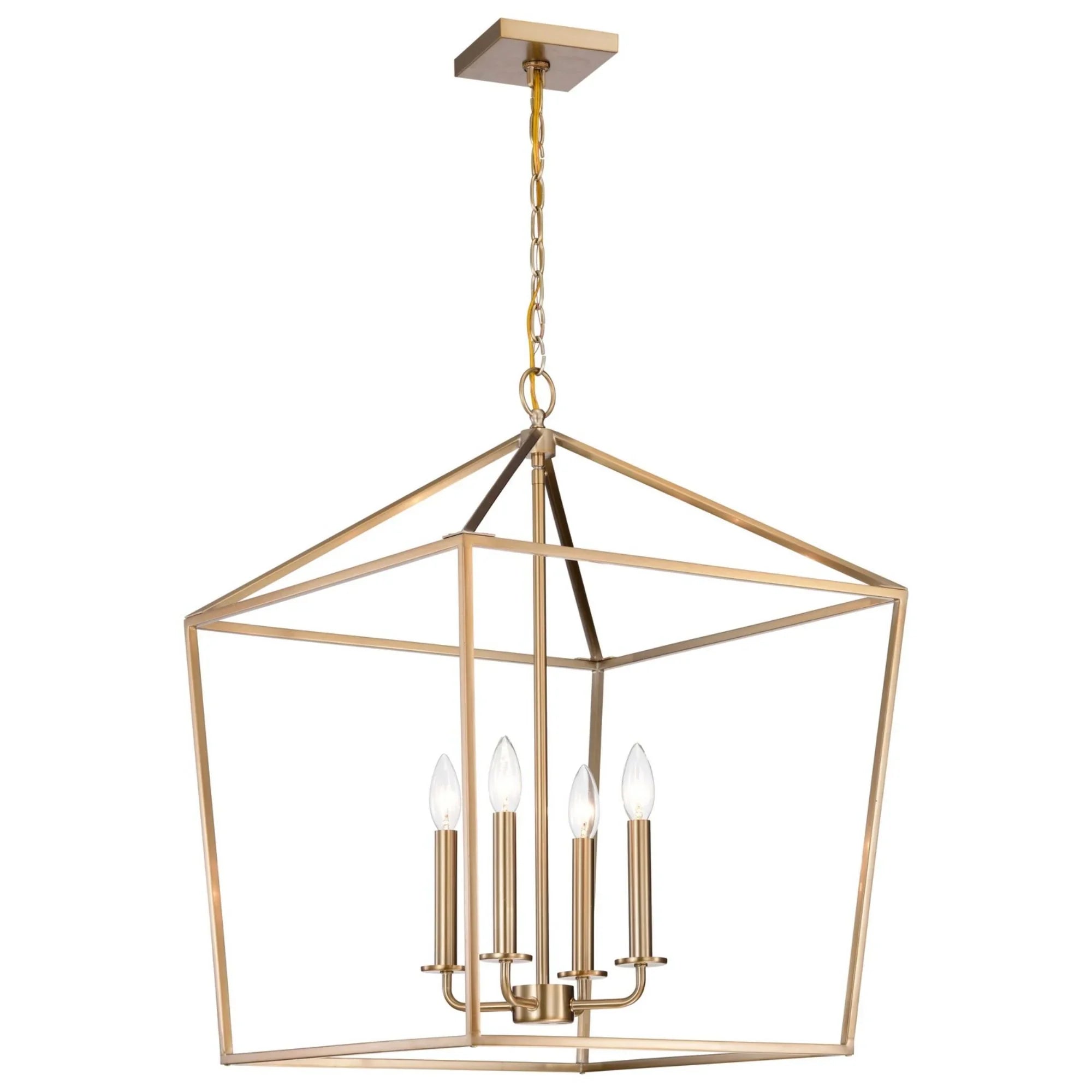 Emma 20" 4 lights Pendant, Brass Finish - Bees Lighting