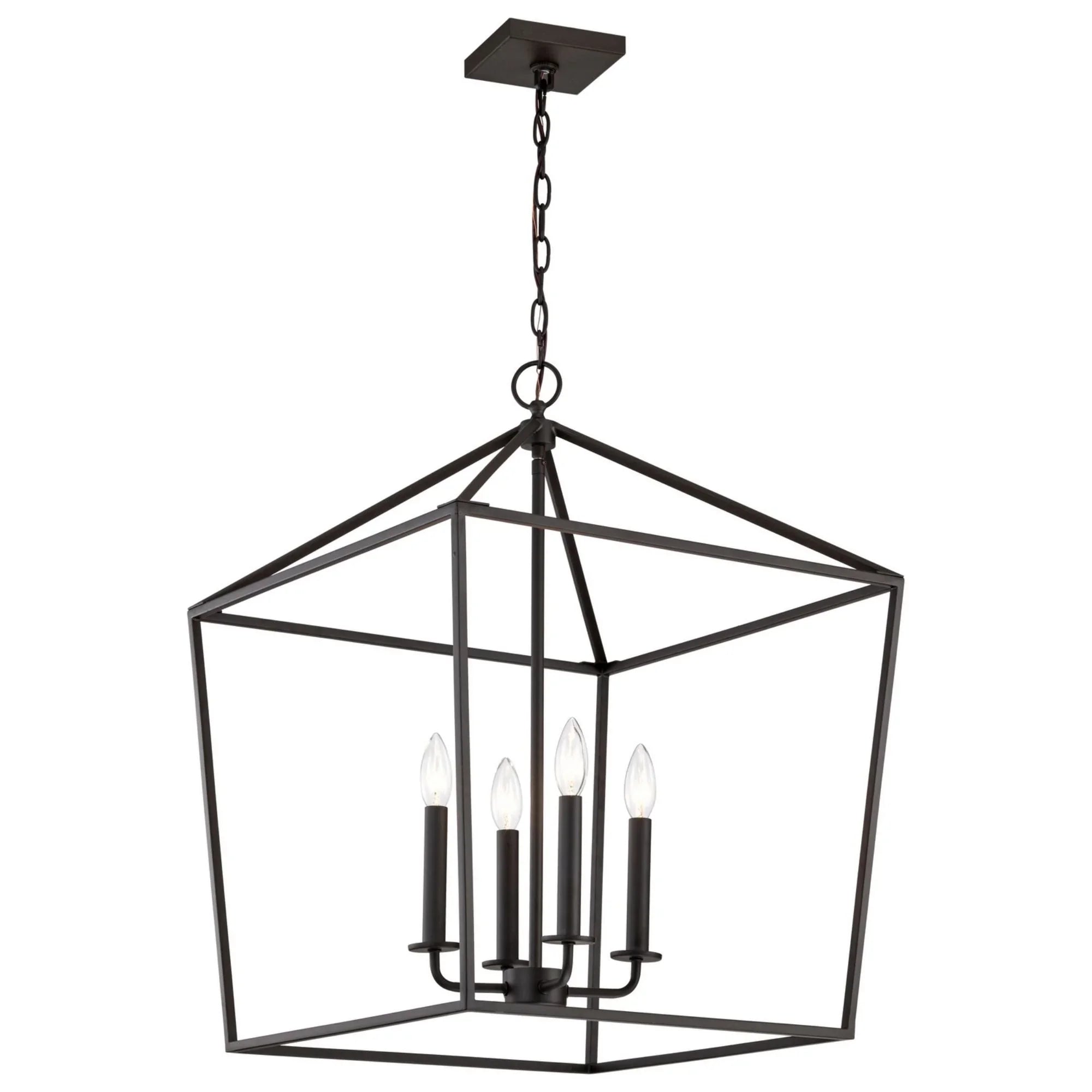 Emma 17" 4 lights Pendant, Matte Black Finish - Bees Lighting