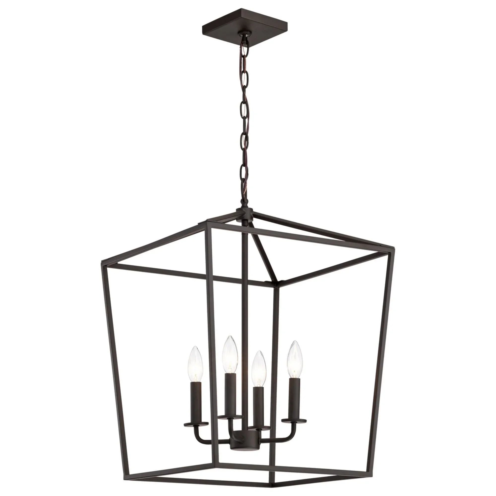 Emma 20" 4 lights Pendant, Dark Bronze Finish - Bees Lighting