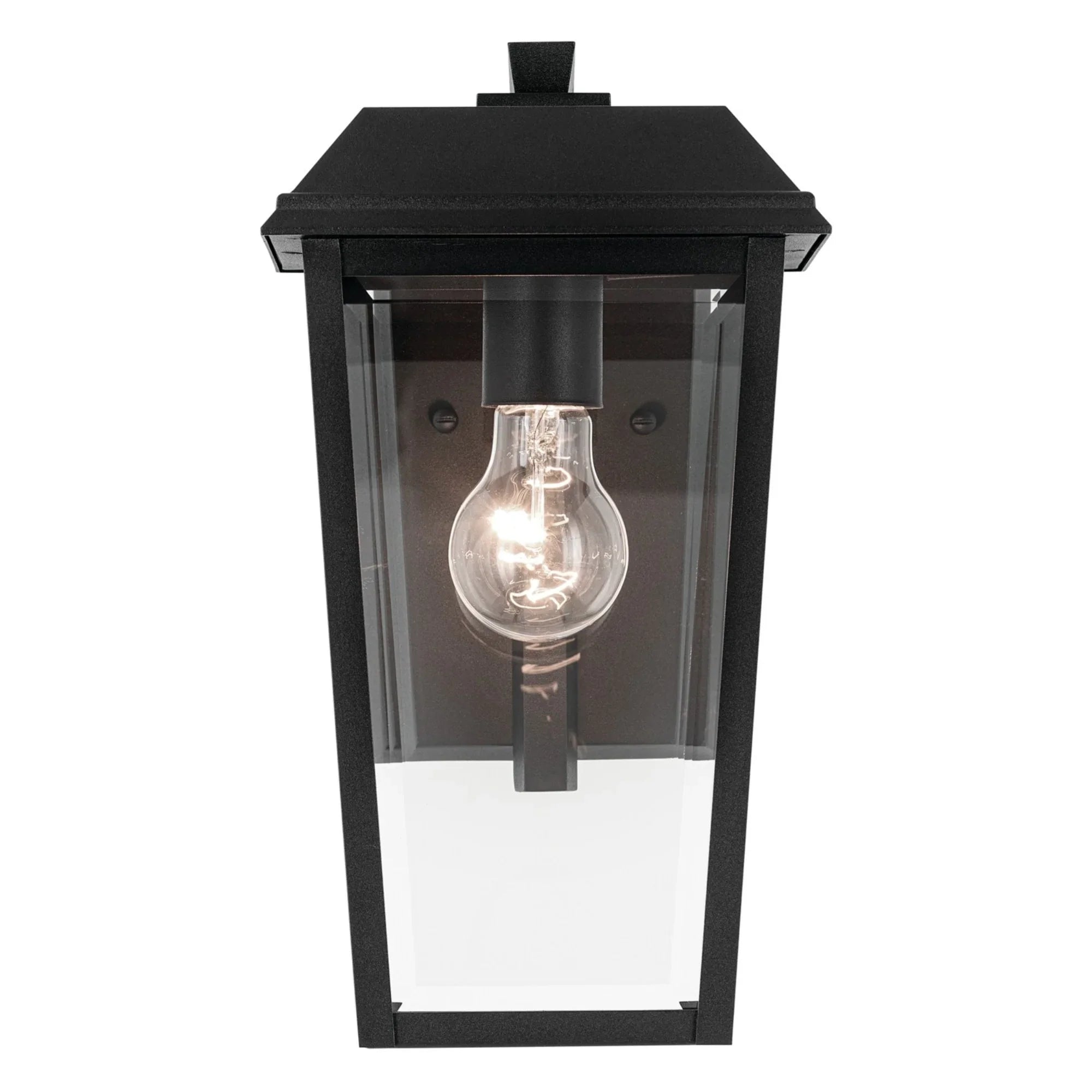Mathus 13" Outdoor Wall Light, Textured Black Finish - Bees Lighting