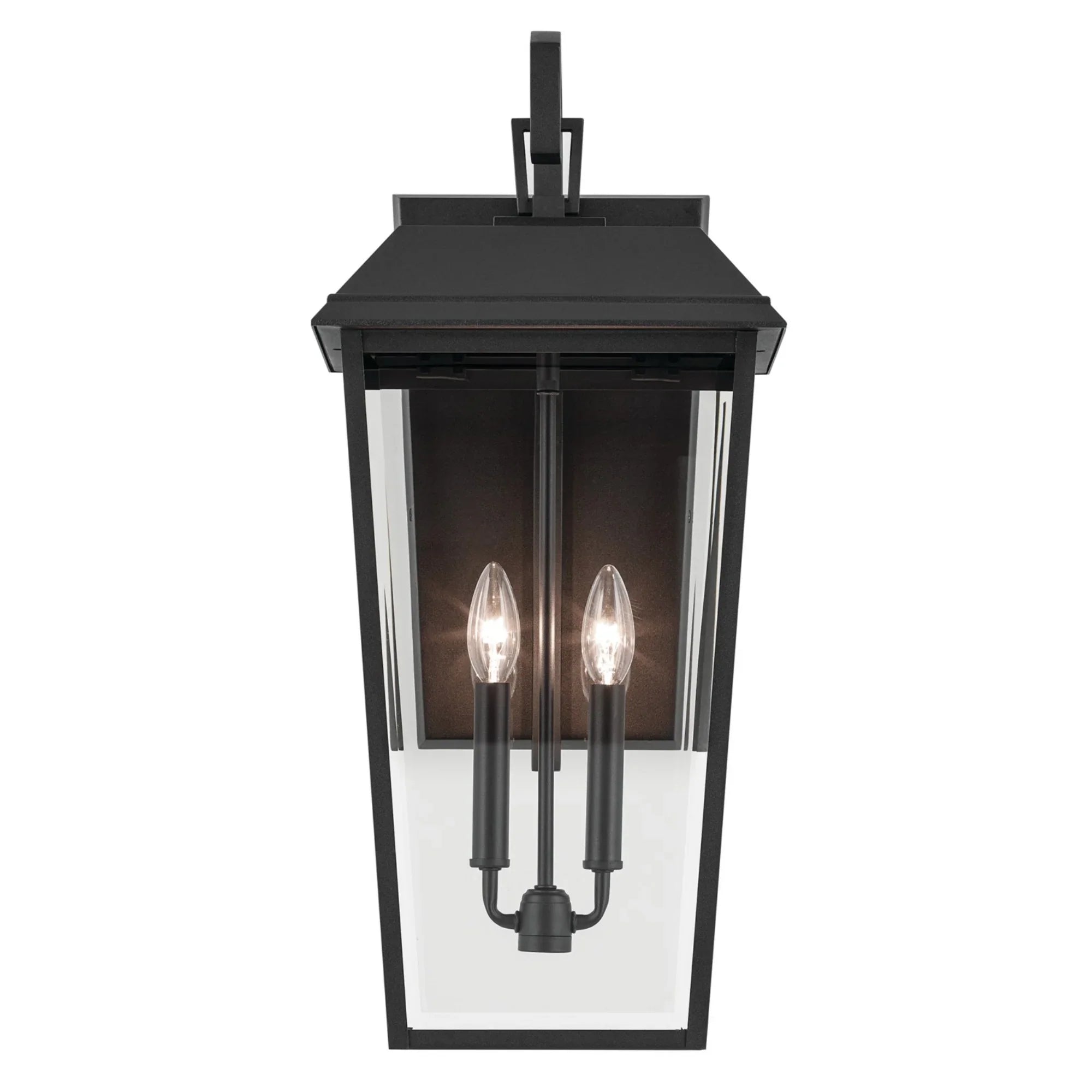 Mathus 24" 2-Light Outdoor Wall Light, Textured Black Finish - Bees Lighting