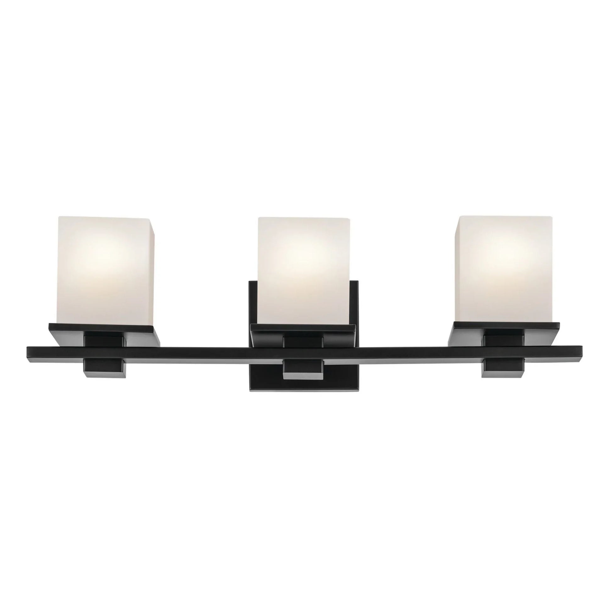 Tully 24" 3-Light Bath Vanity Light, Black Finish - Bees Lighting