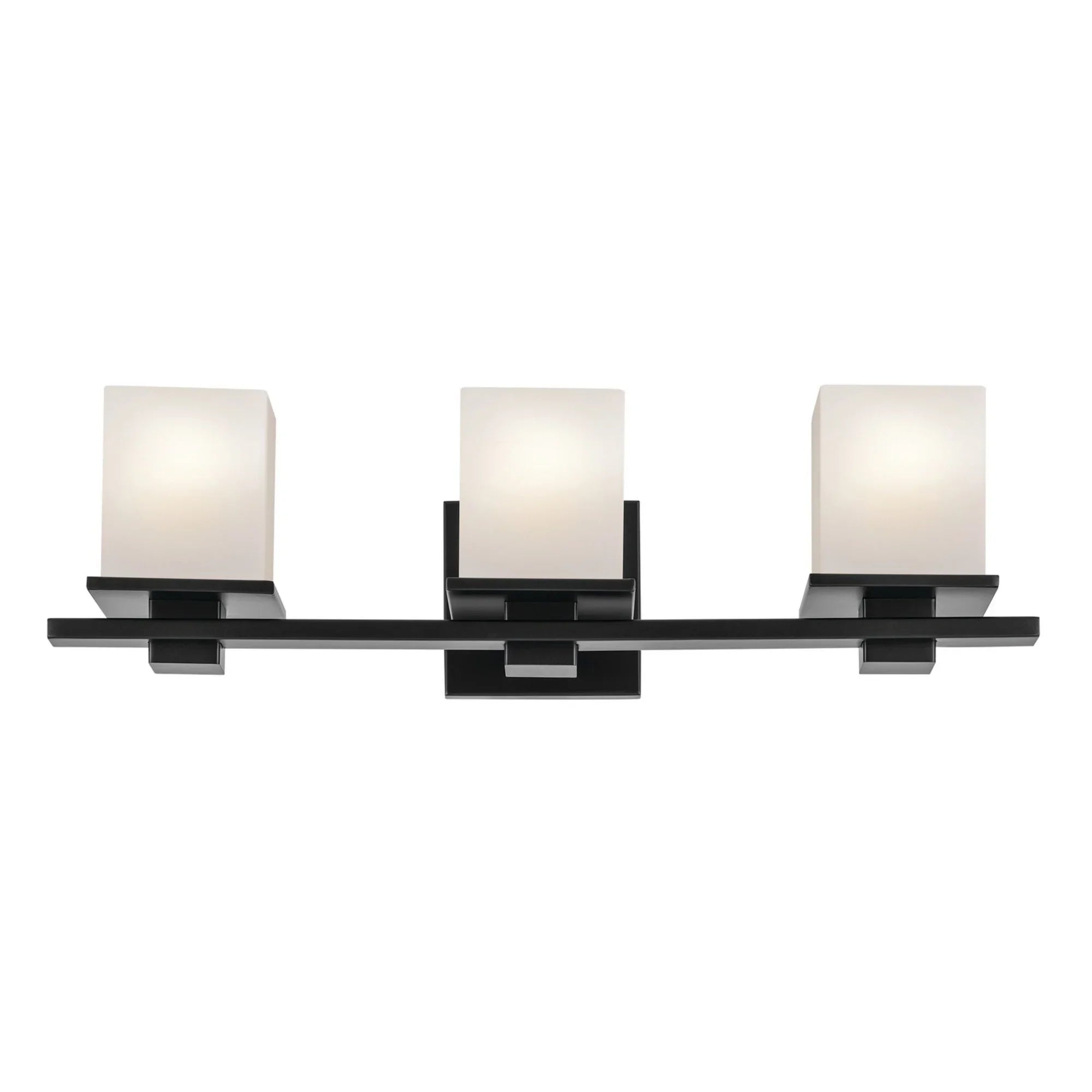 Tully 24" 3-Light Bath Vanity Light, Black Finish - Bees Lighting