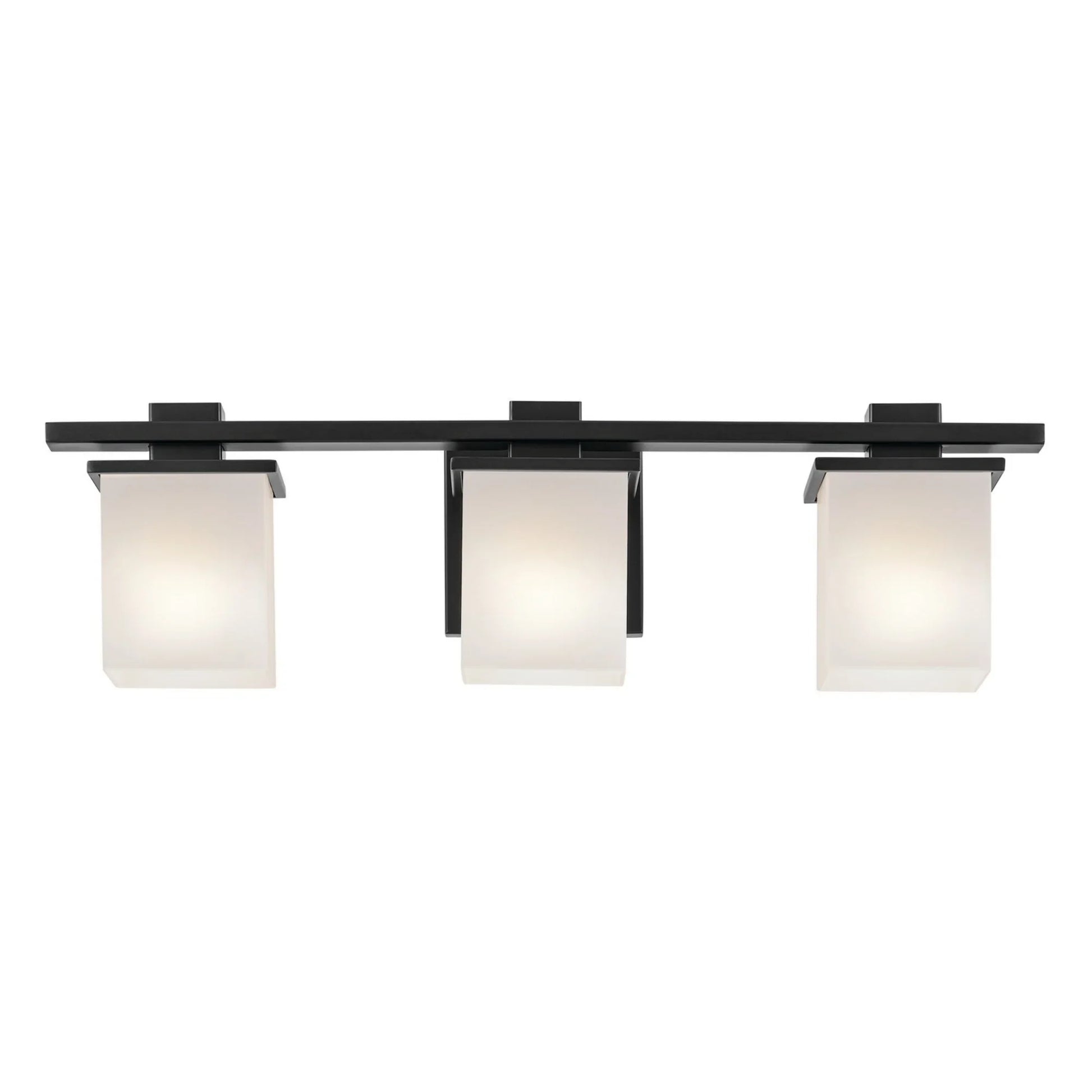Tully 24" 3-Light Bath Vanity Light, Black Finish - Bees Lighting