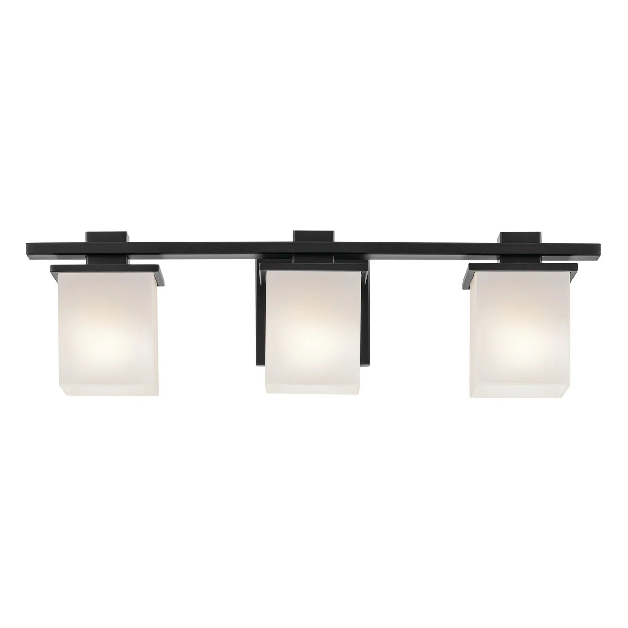 Tully 24" 3-Light Bath Vanity Light, Black Finish - Bees Lighting