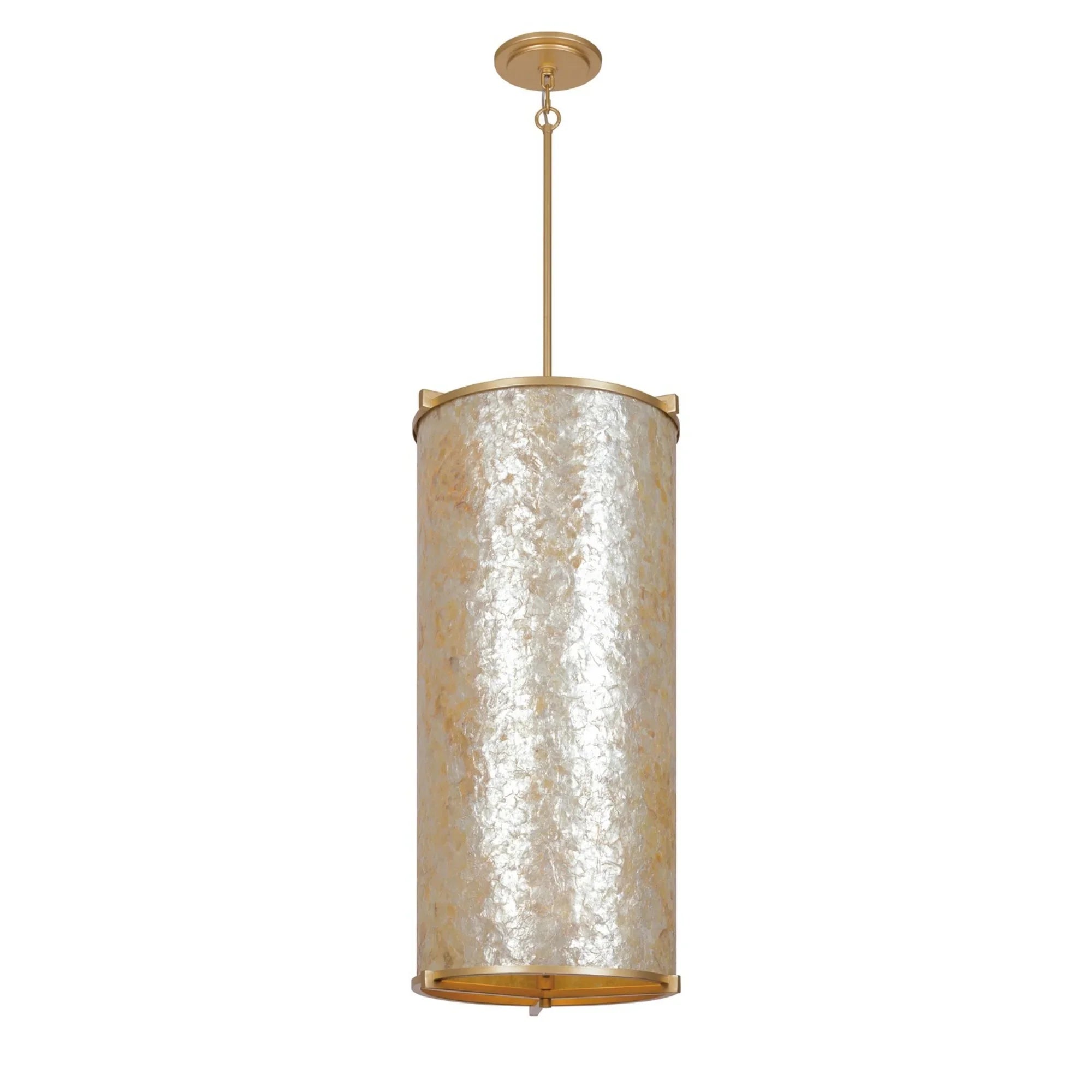 Sommers Bend 33" 6-Light Pendant, Fawn Gold Finish - Bees Lighting
