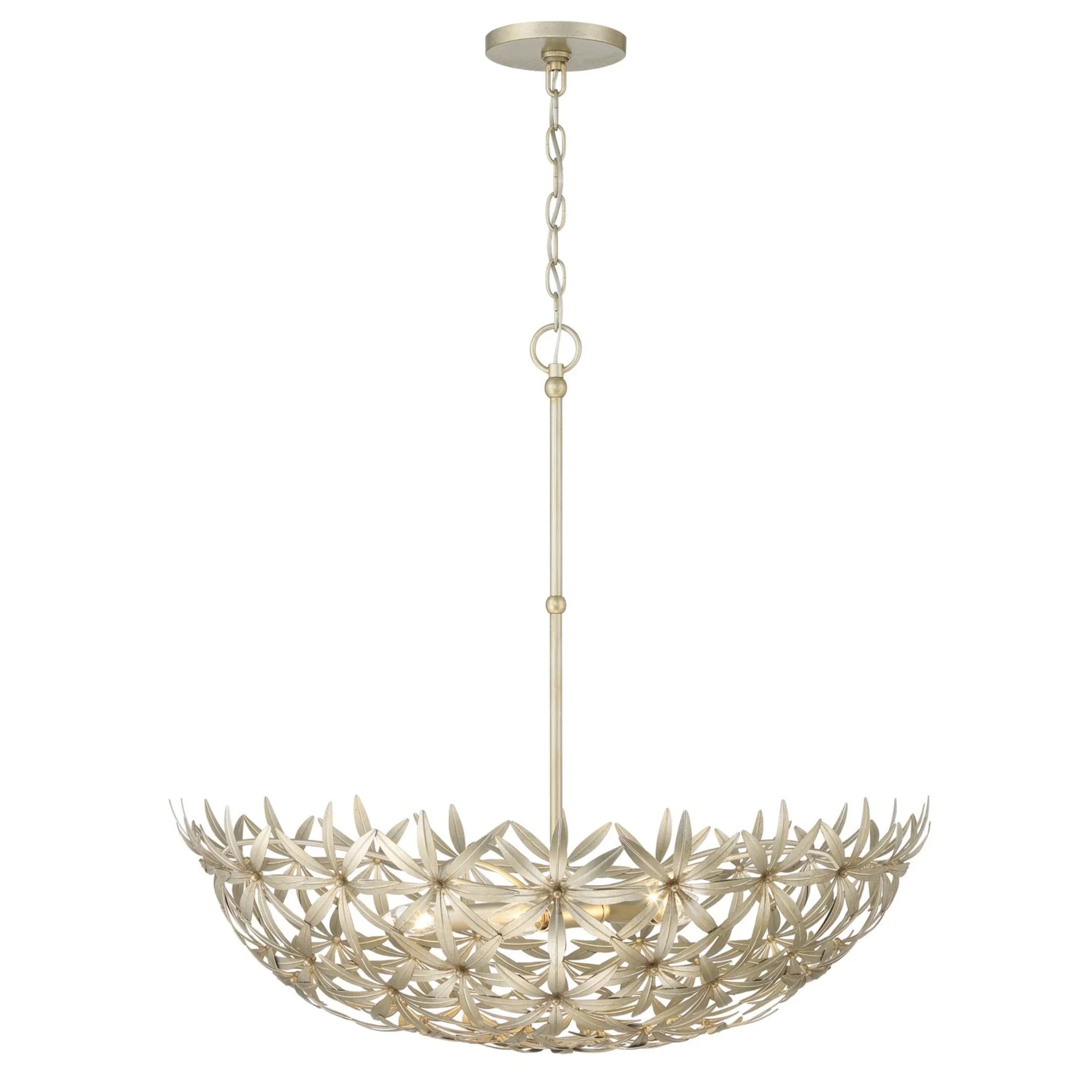 Flower Child 30" 5-Light Pendant, Ambry Gold Finish - Bees Lighting
