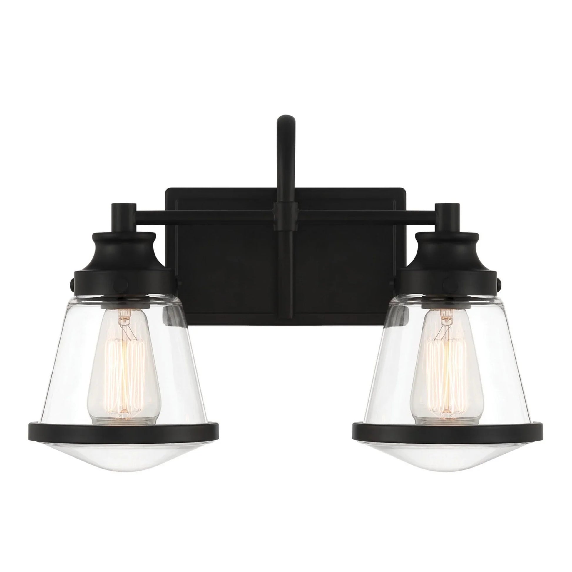 Mannsdale 16" 2-Light Bath Vanity, Coal Finish - Bees Lighting