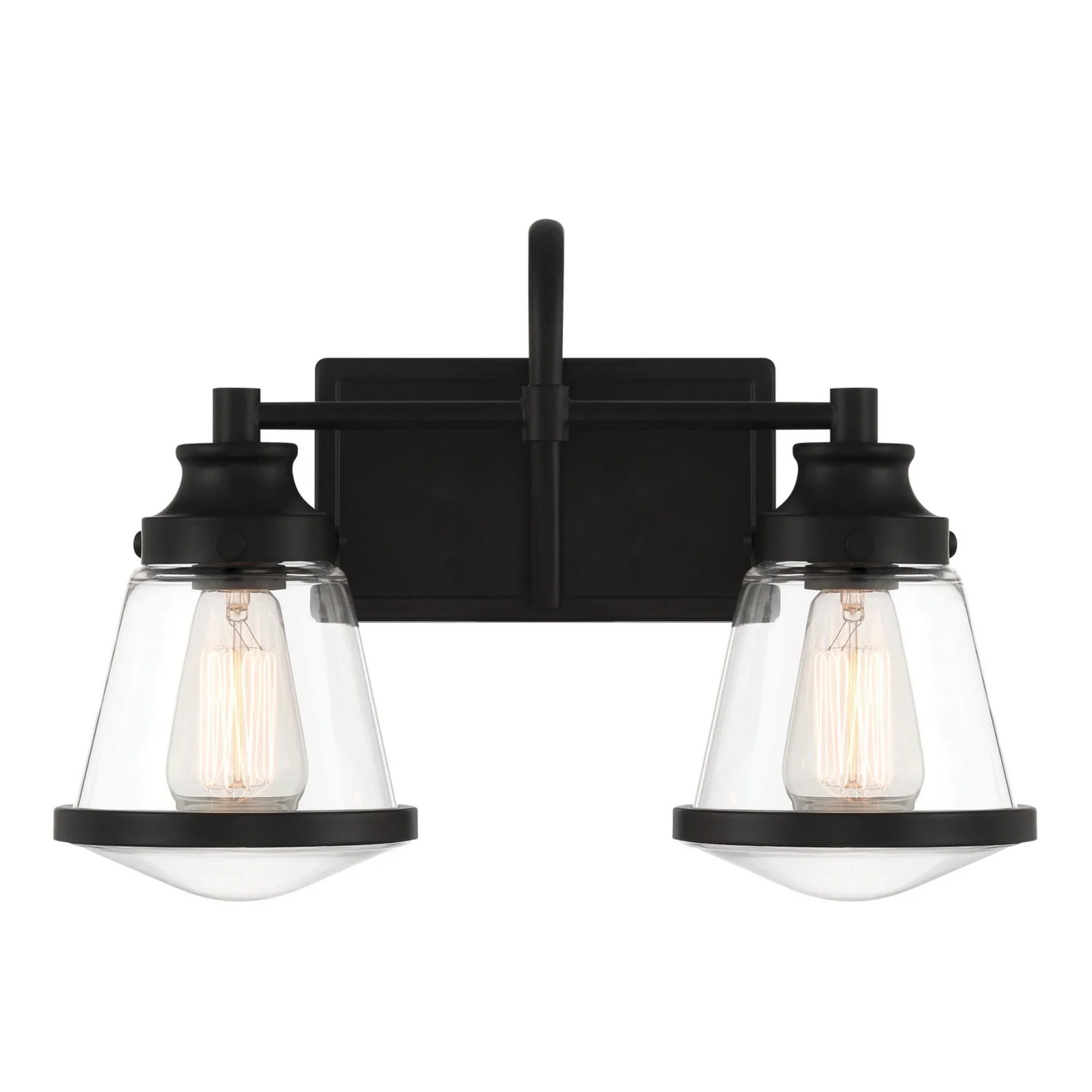 Mannsdale 16" 2-Light Bath Vanity, Coal Finish - Bees Lighting
