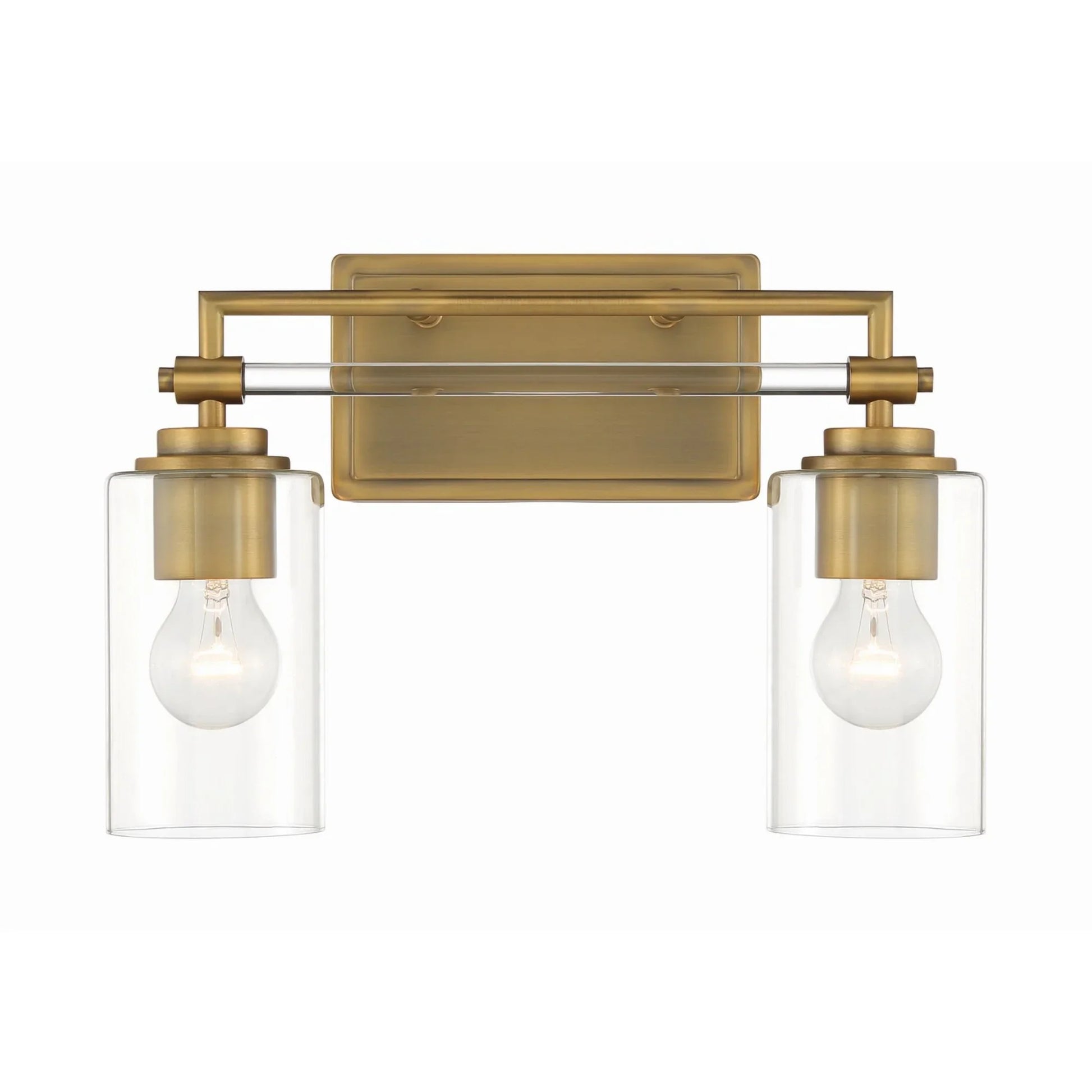 Binsly 16" 2-Light Bath Vanity, Antique Noble Brass Finish - Bees Lighting