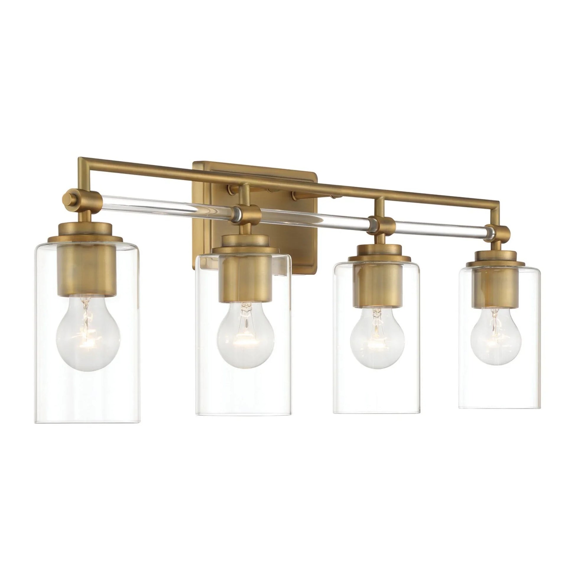 Binsly 32" 4-Light Bath Vanity, Antique Noble Brass Finish - Bees Lighting