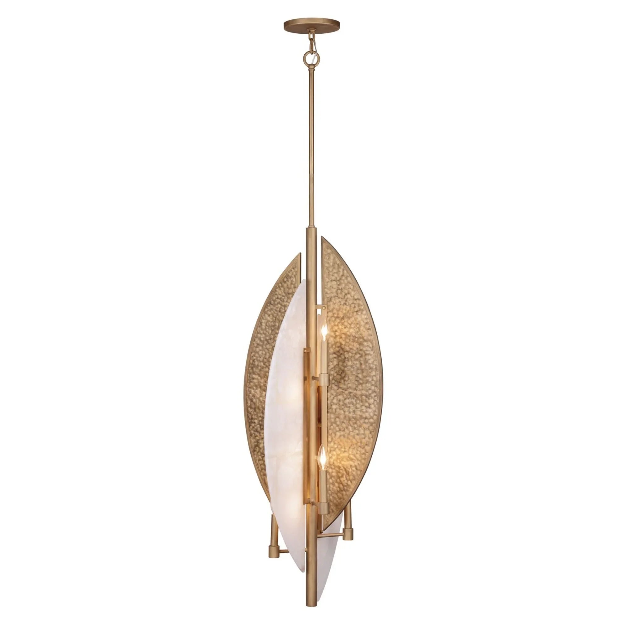 Saint Martin 44" 8-Light Pendant, Ashen Gold Finish - Bees Lighting