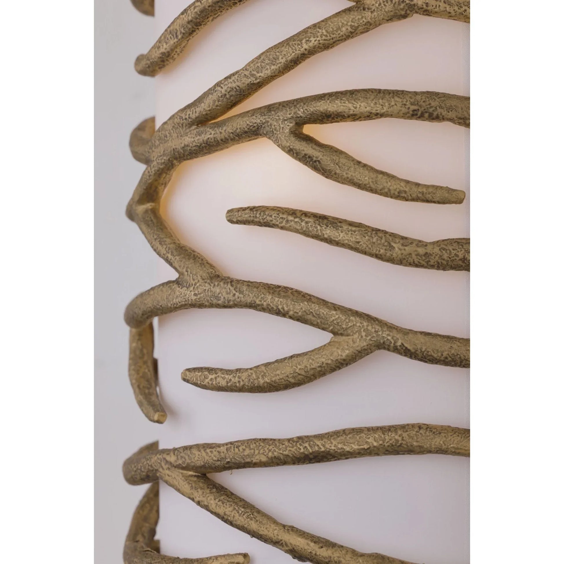 Branch Reality 16" 2-Light Wall Sconce, Ashen Gold Finish - Bees Lighting
