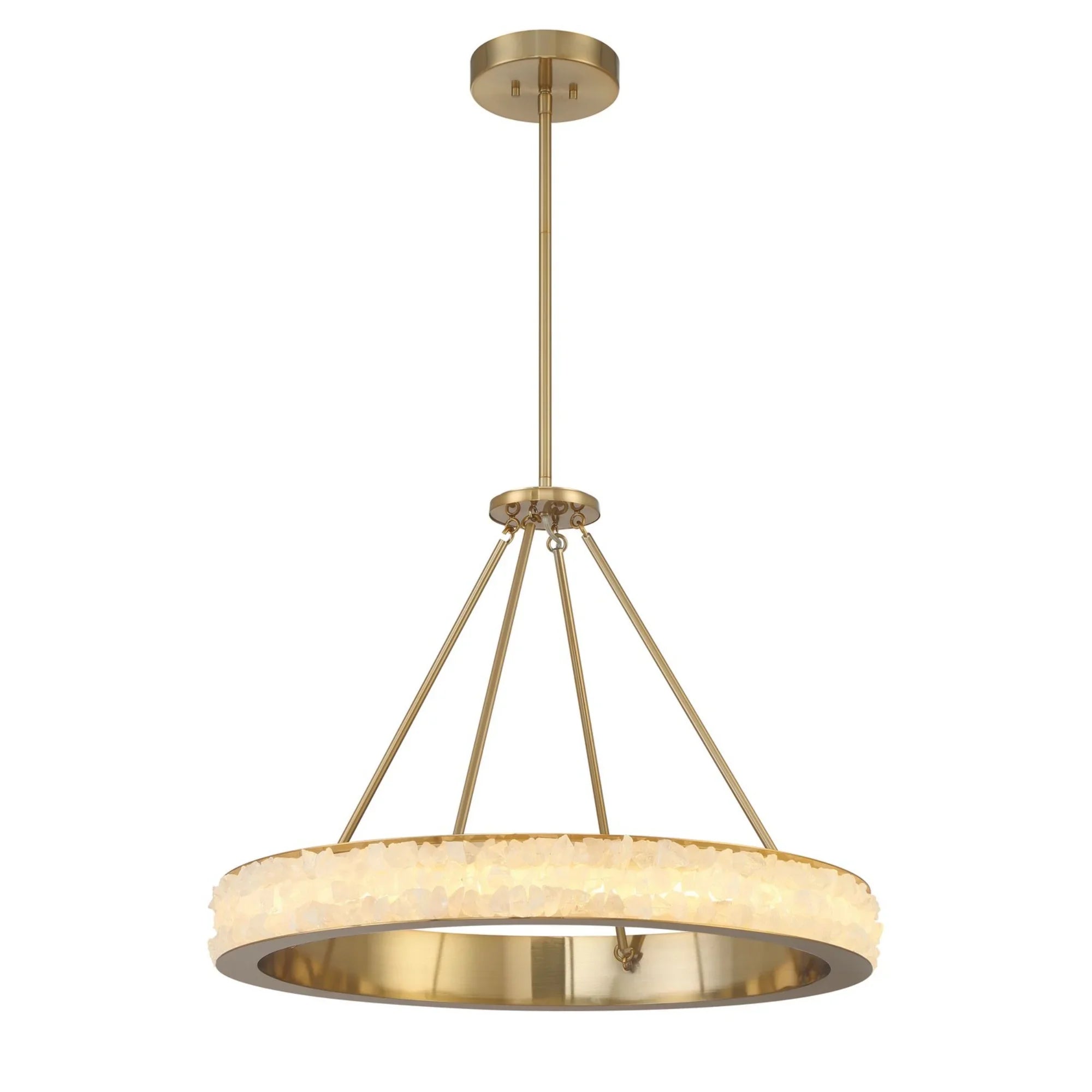 Divinely 29" LED Chandelier, Celeste Brass Finish - Bees Lighting