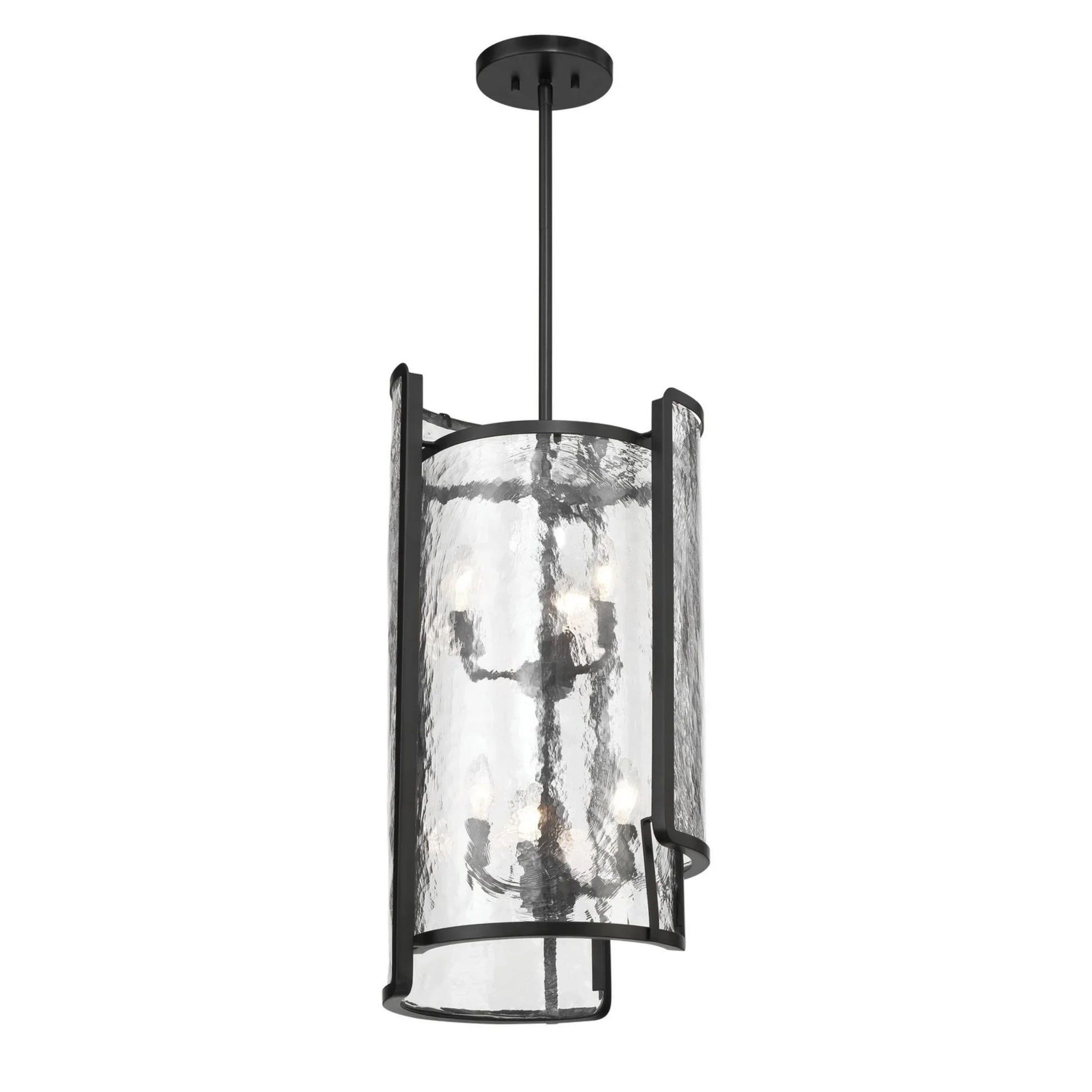 Bella Collina 14" 6-Light Foyer Pendant, Coal Finish - Bees Lighting