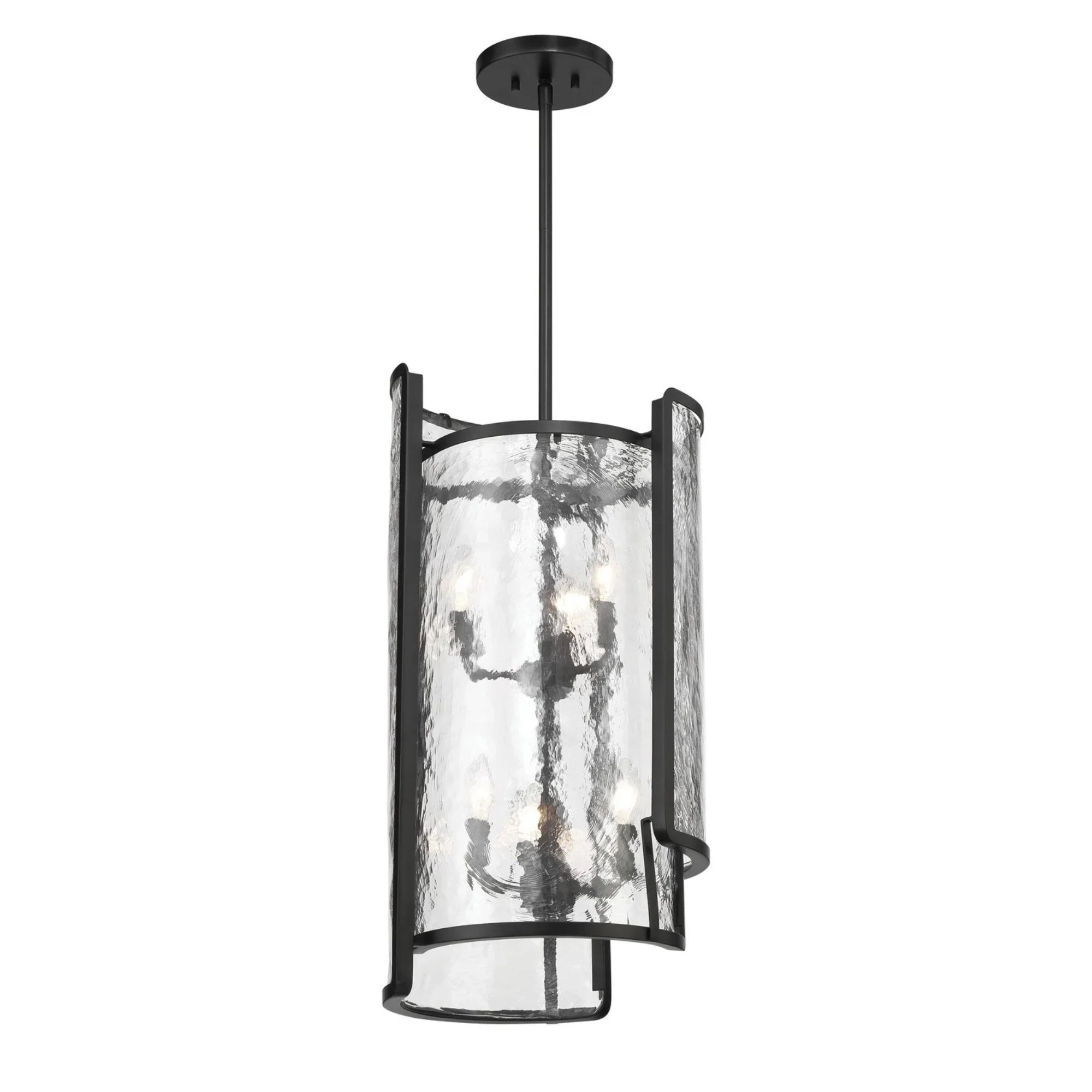 Bella Collina 14" 6-Light Foyer Pendant, Coal Finish - Bees Lighting