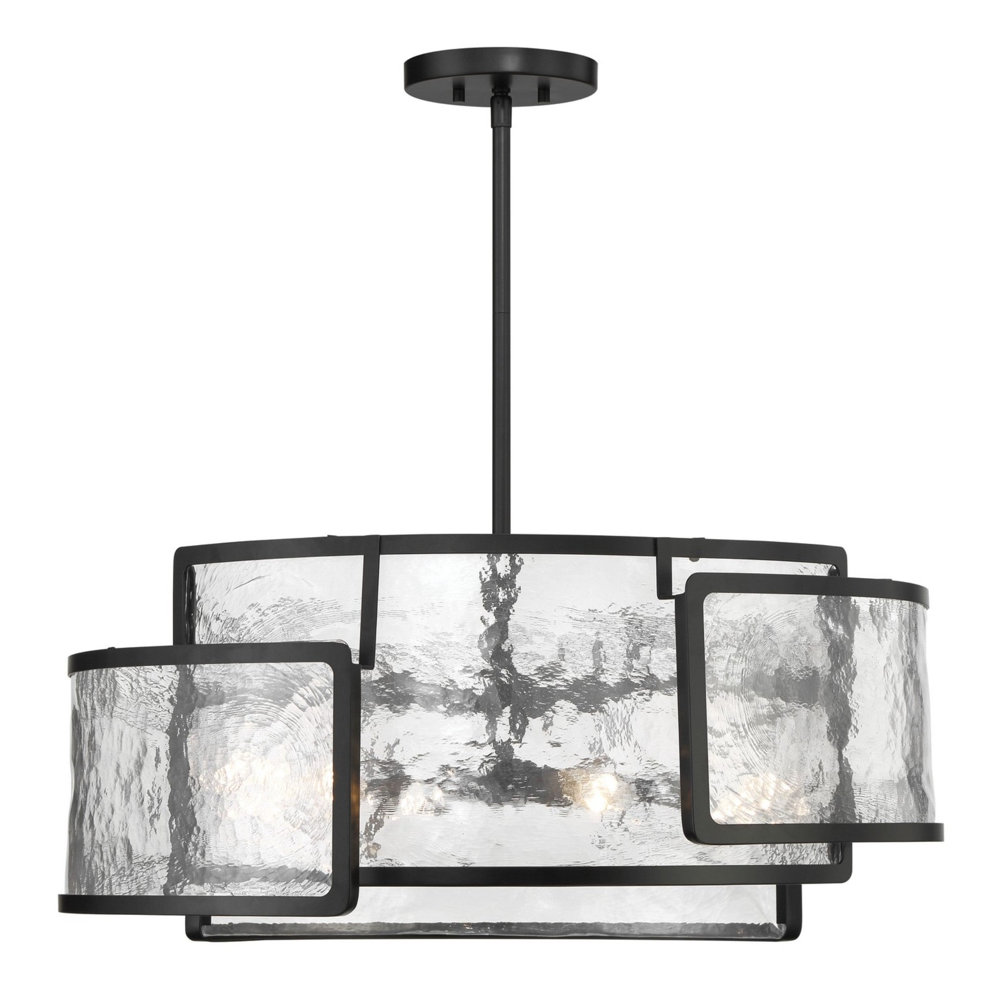 Bella Collina 28" 6 Lights Pendant Light Black Finish
