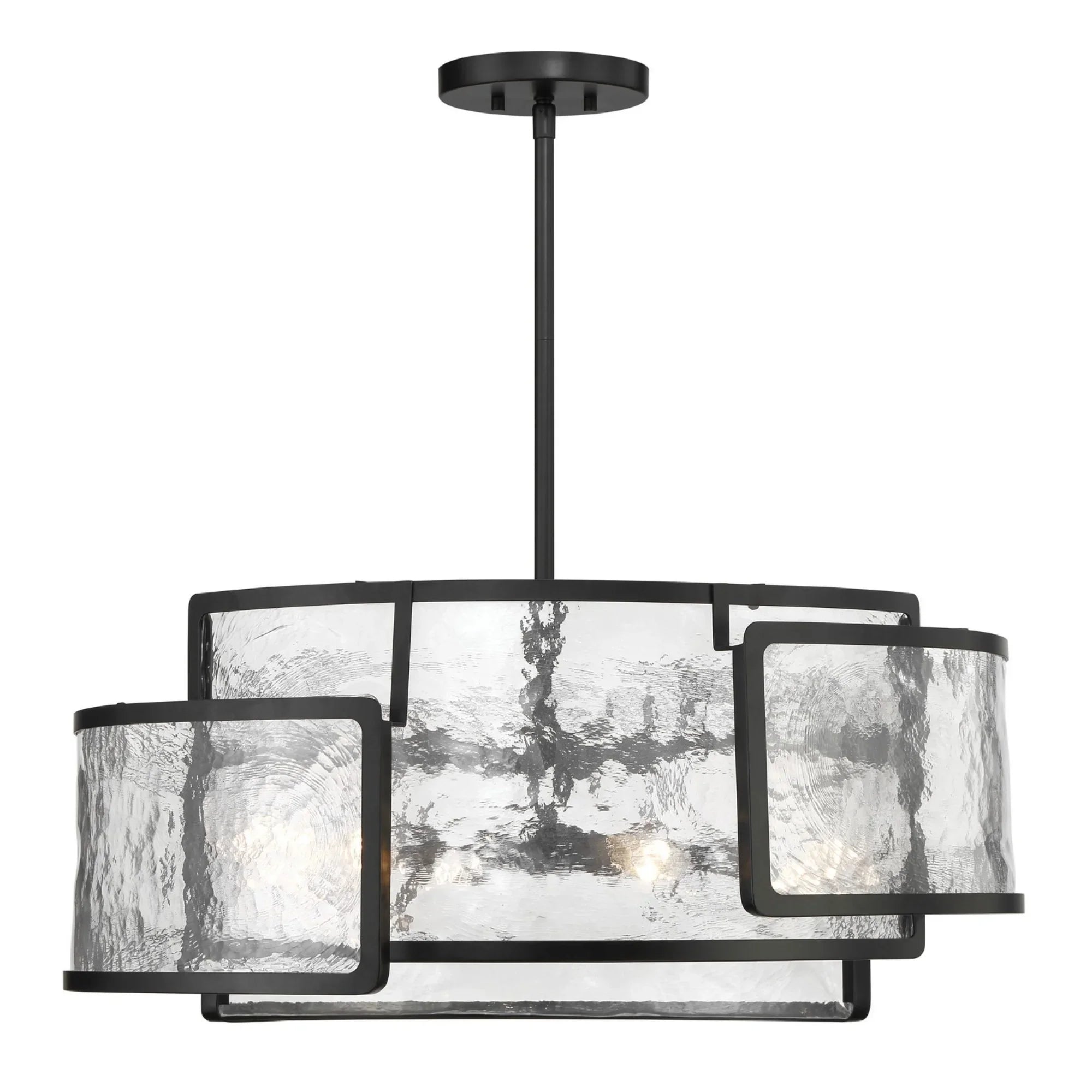 Bella Collina 28" 6-Light Pendant, Coal Finish - Bees Lighting