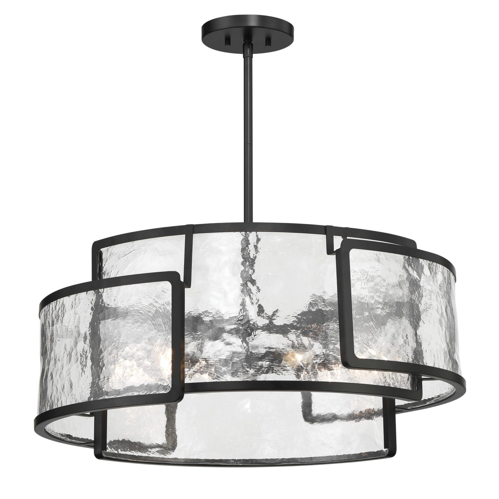 Bella Collina 28" 6 Lights Pendant Light Black Finish