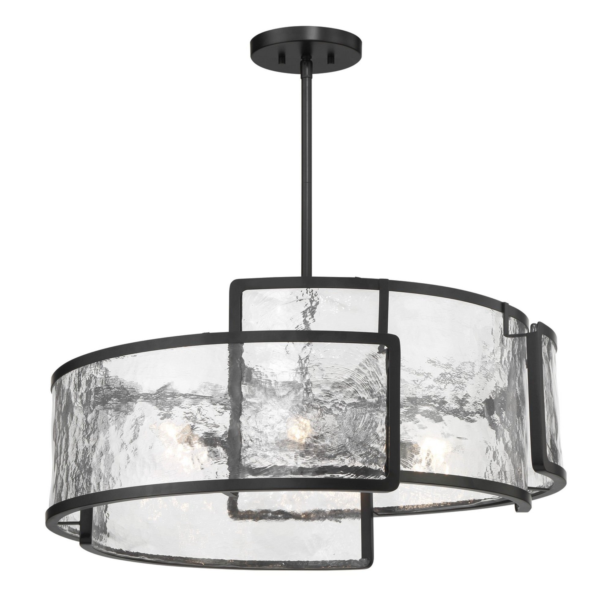 Bella Collina 28" 6 Lights Pendant Light Black Finish