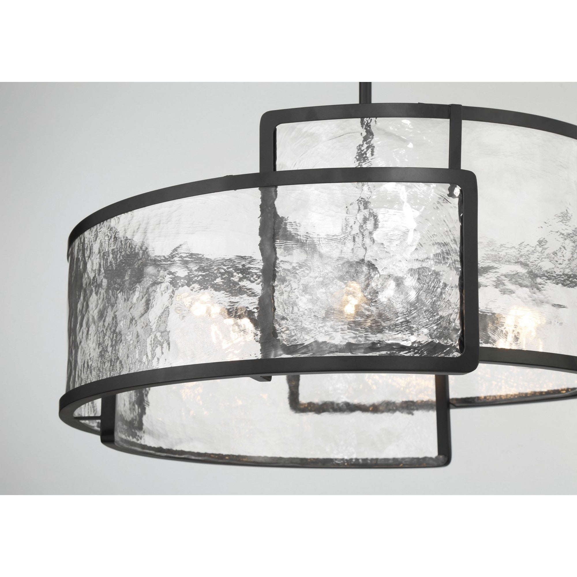 Bella Collina 28" 6 Lights Pendant Light Black Finish