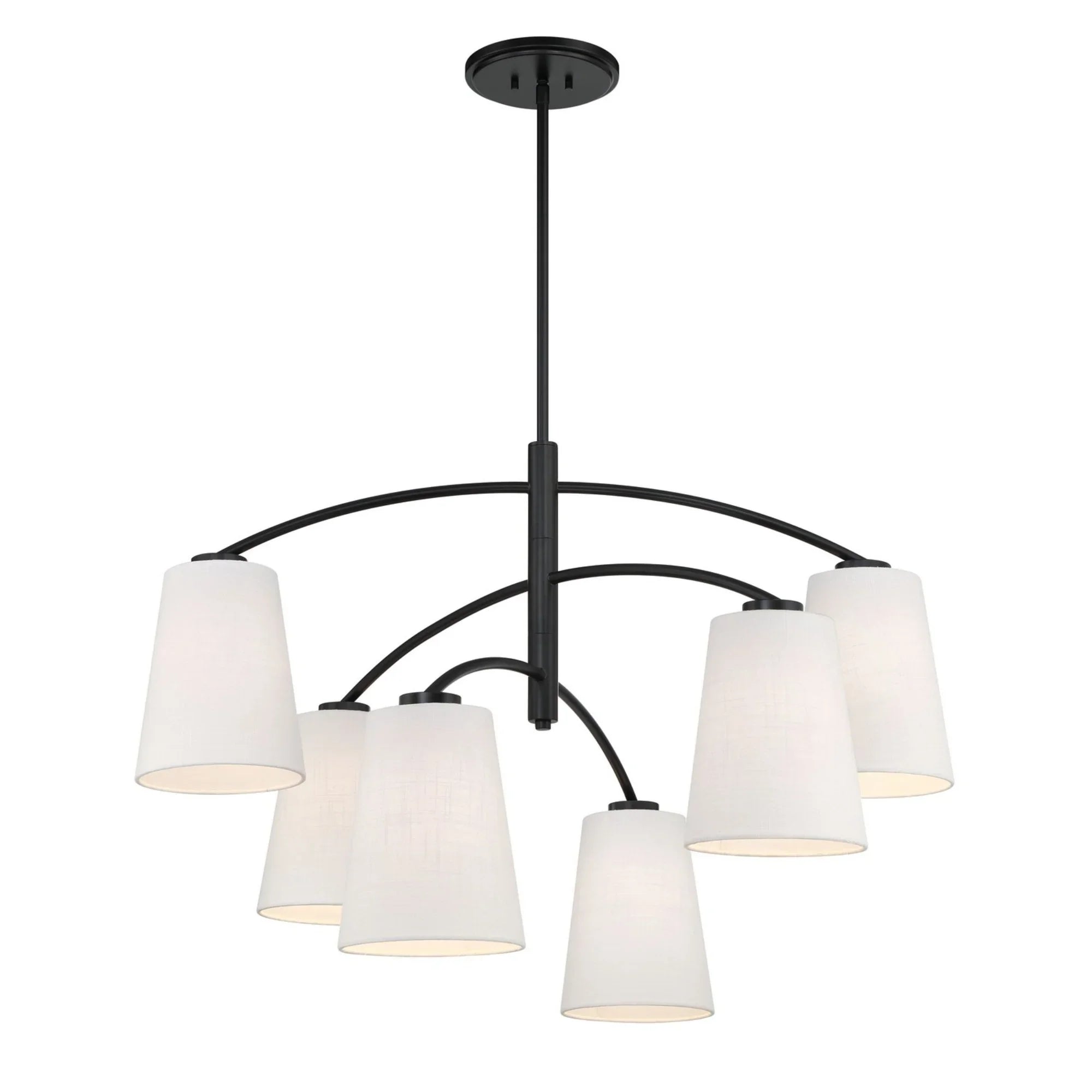 Headington 40" 6-Light Chandelier, Coal Finish - Bees Lighting