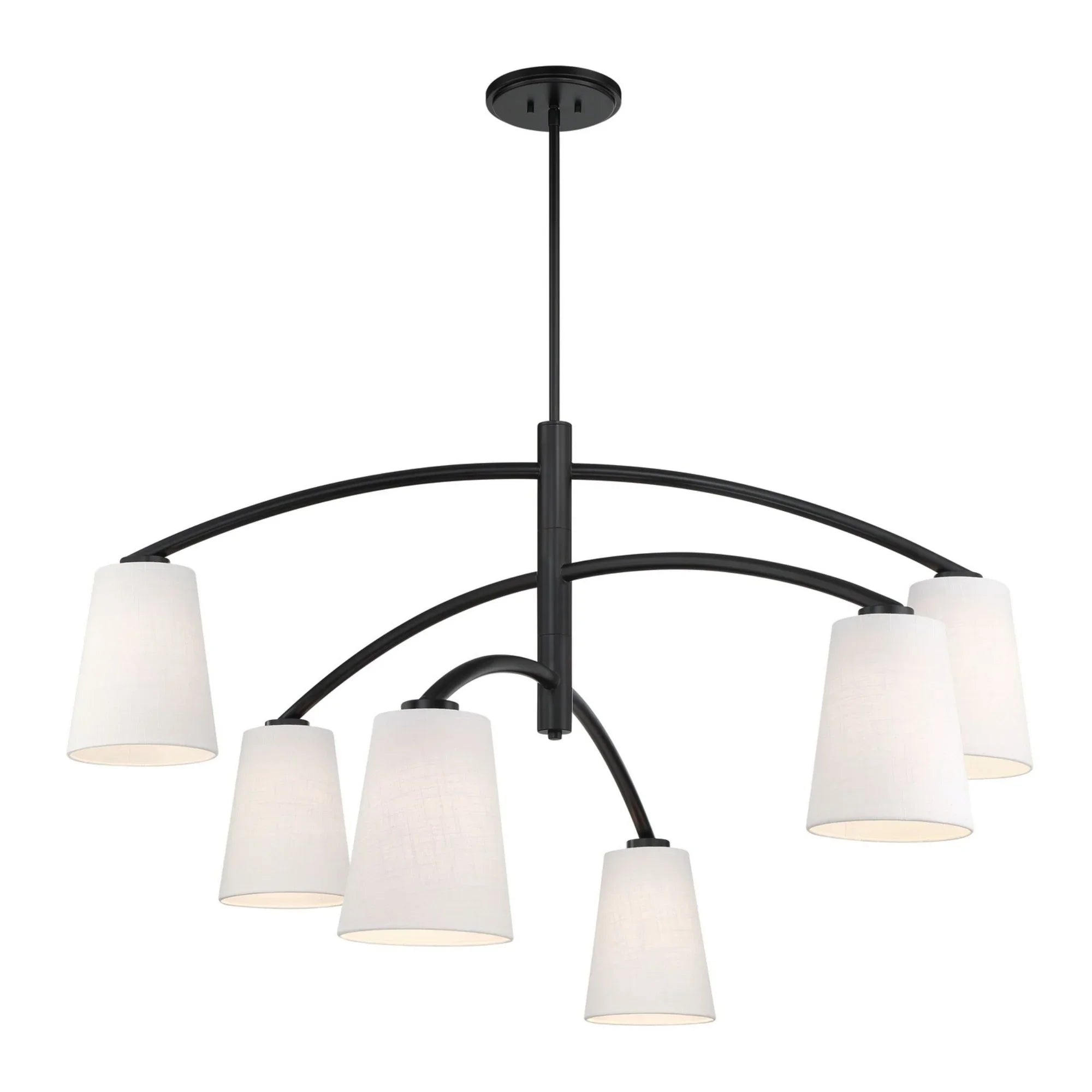 Headington 54" 6-Light Chandelier, Coal Finish - Bees Lighting