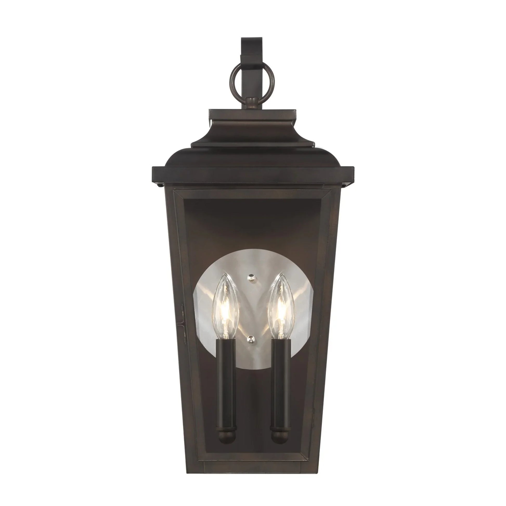 Irvington Manor 19" 2-Light Outdoor Lantern, Chelesa Bronze Finish with Clear Glass - Bees Lighting