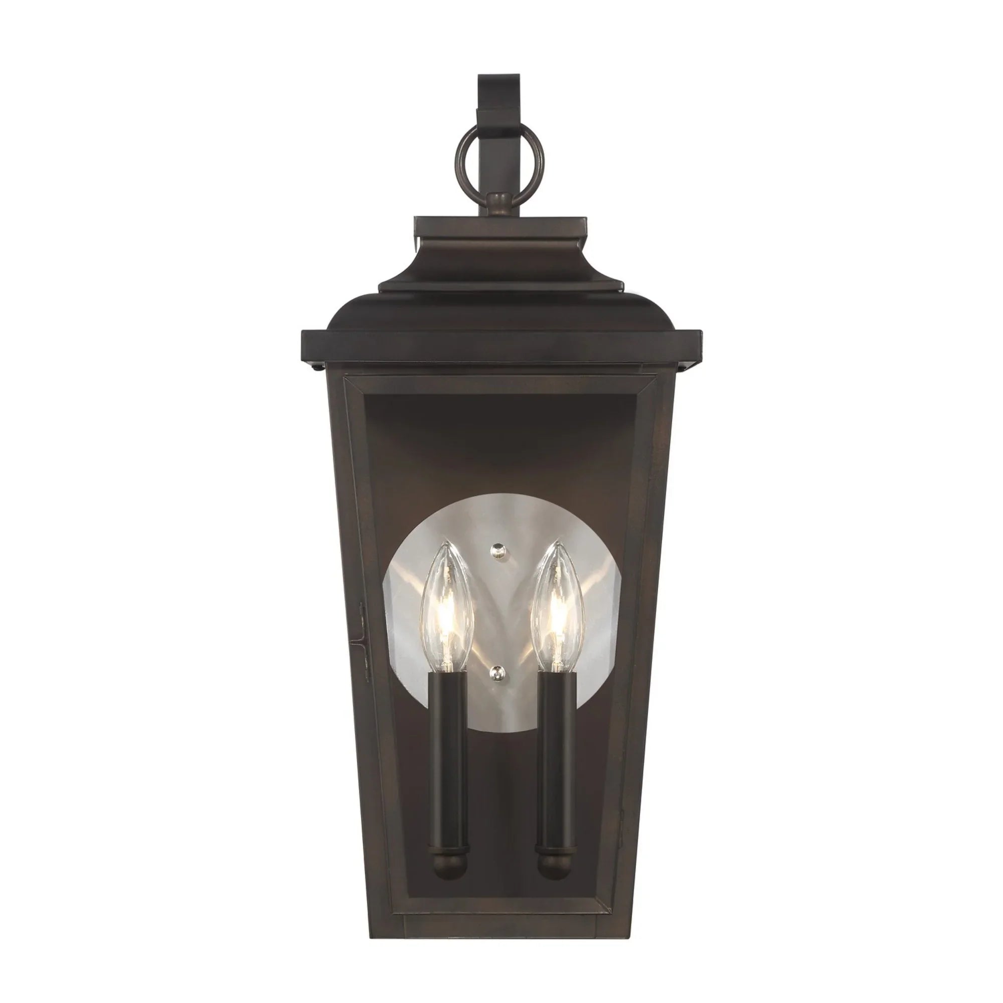 Irvington Manor 19" 2-Light Outdoor Lantern, Chelesa Bronze Finish with Clear Glass - Bees Lighting