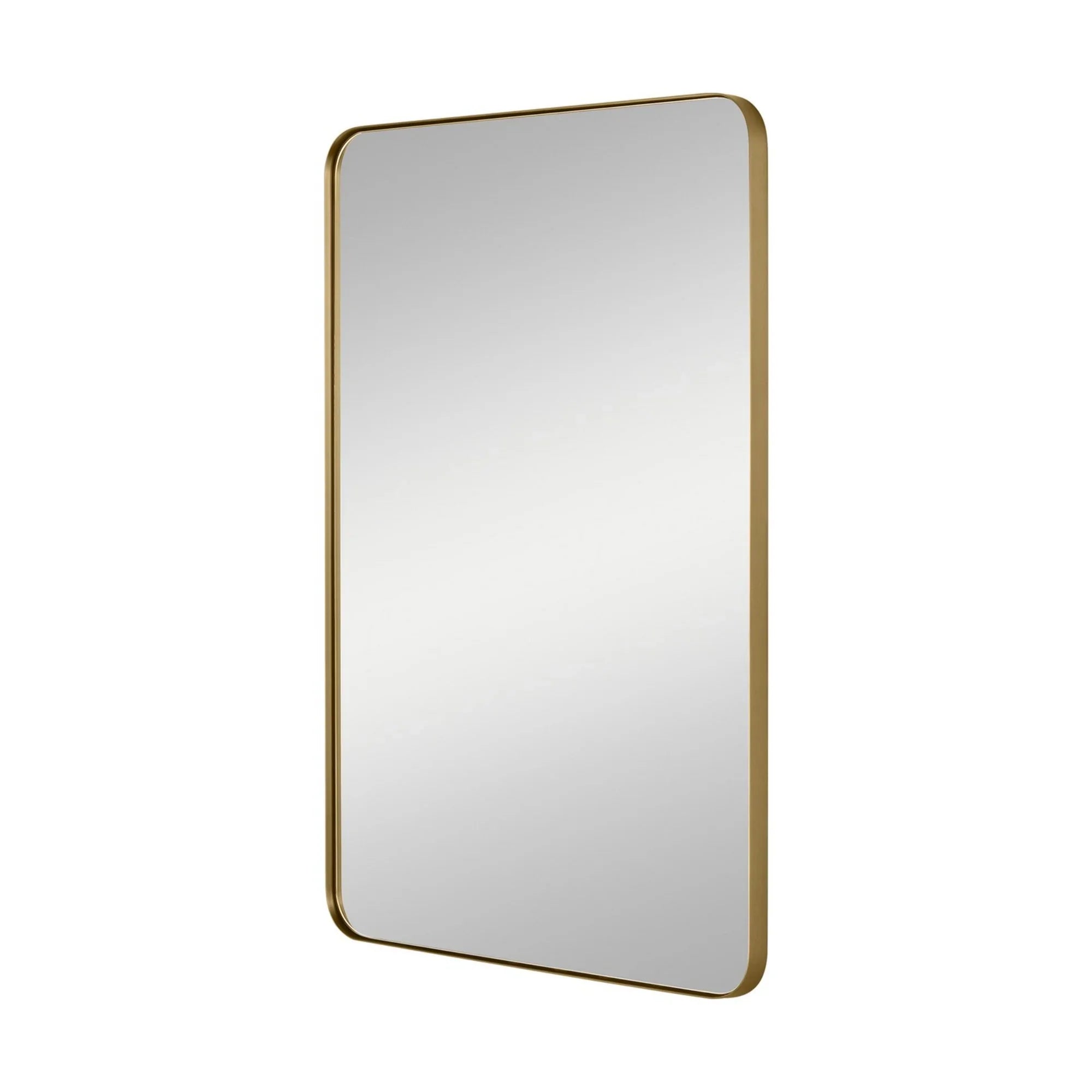 Planer 24" x 36" Medium Rectangular Mirror, Burnished Brass Finish - Bees Lighting